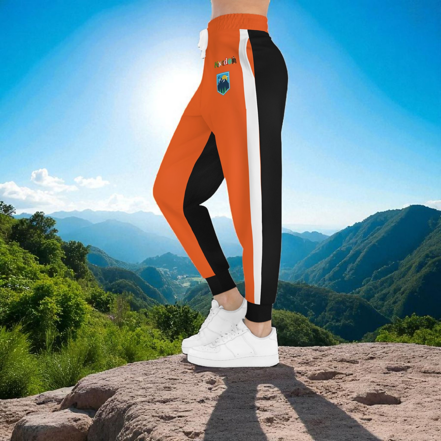 Graphic Travel-Inspired Athletic Joggers, Unisex Workout Pants