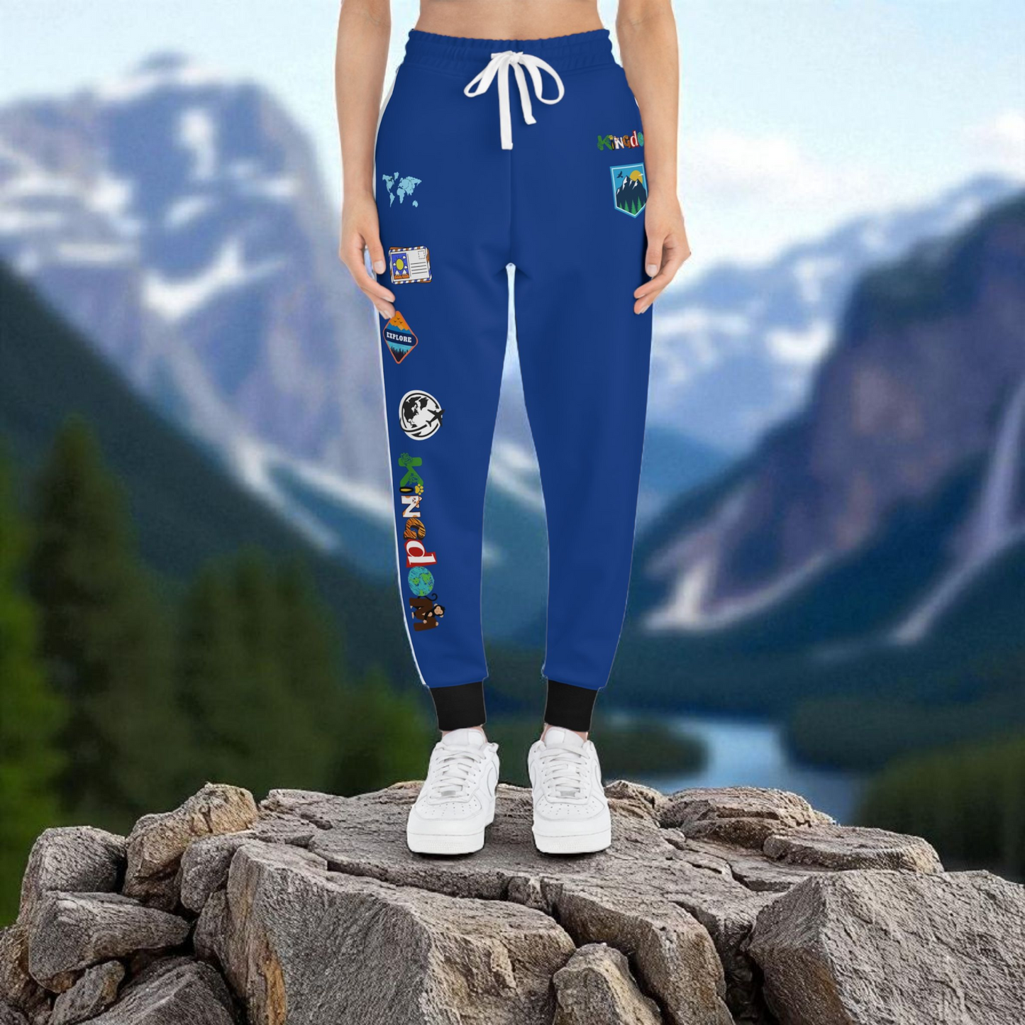 Graphic Travel-Inspired Athletic Unisex Joggers | Casual Fitness Pants