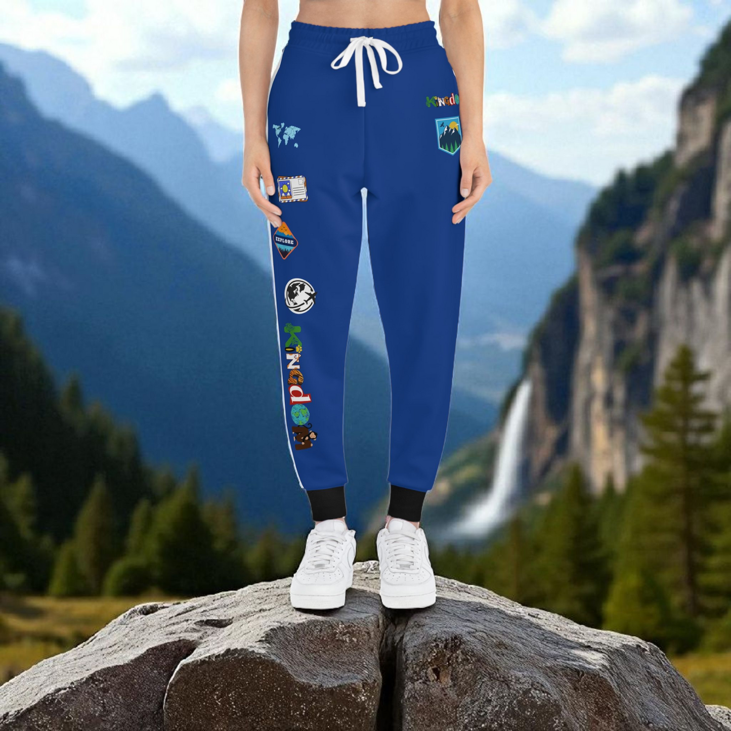 Graphic Travel-Inspired Athletic Unisex Joggers | Casual Fitness Pants