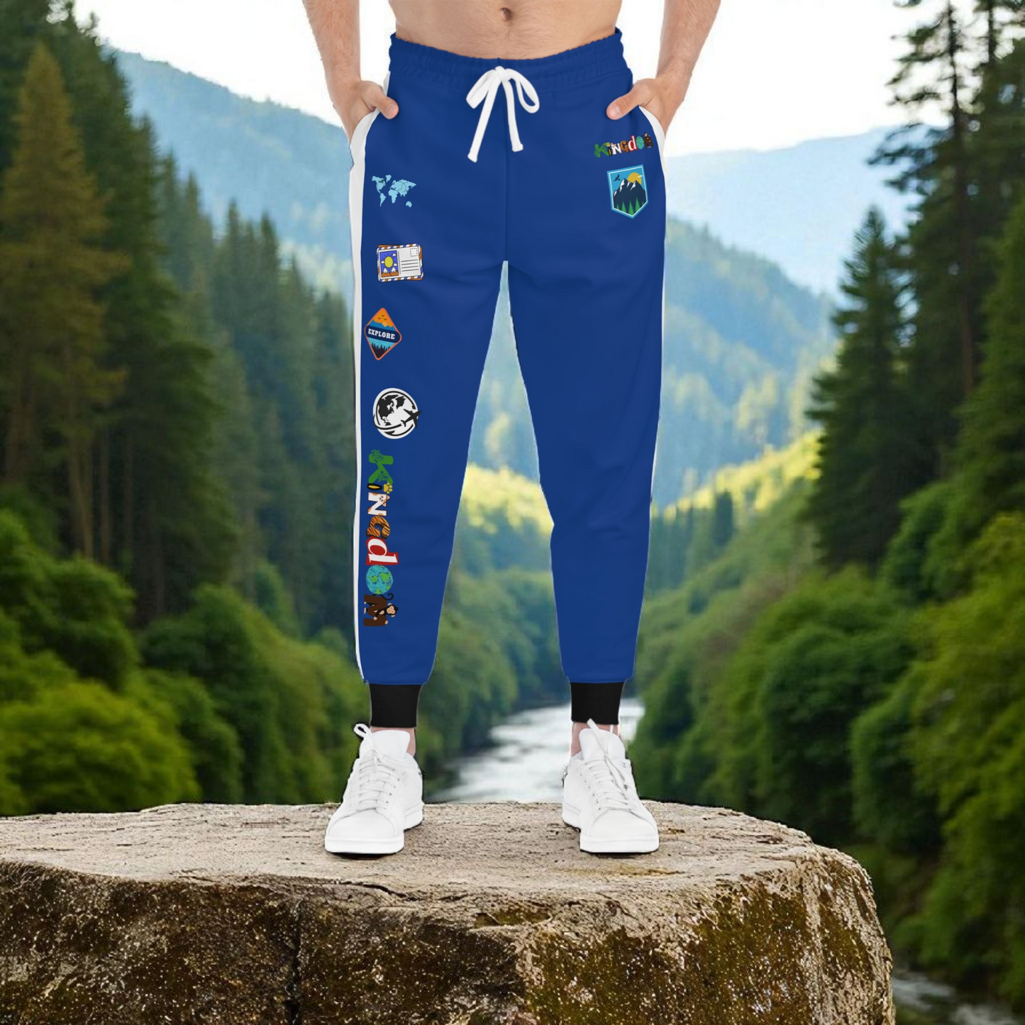 Graphic Travel-Inspired Athletic Unisex Joggers | Casual Fitness Pants