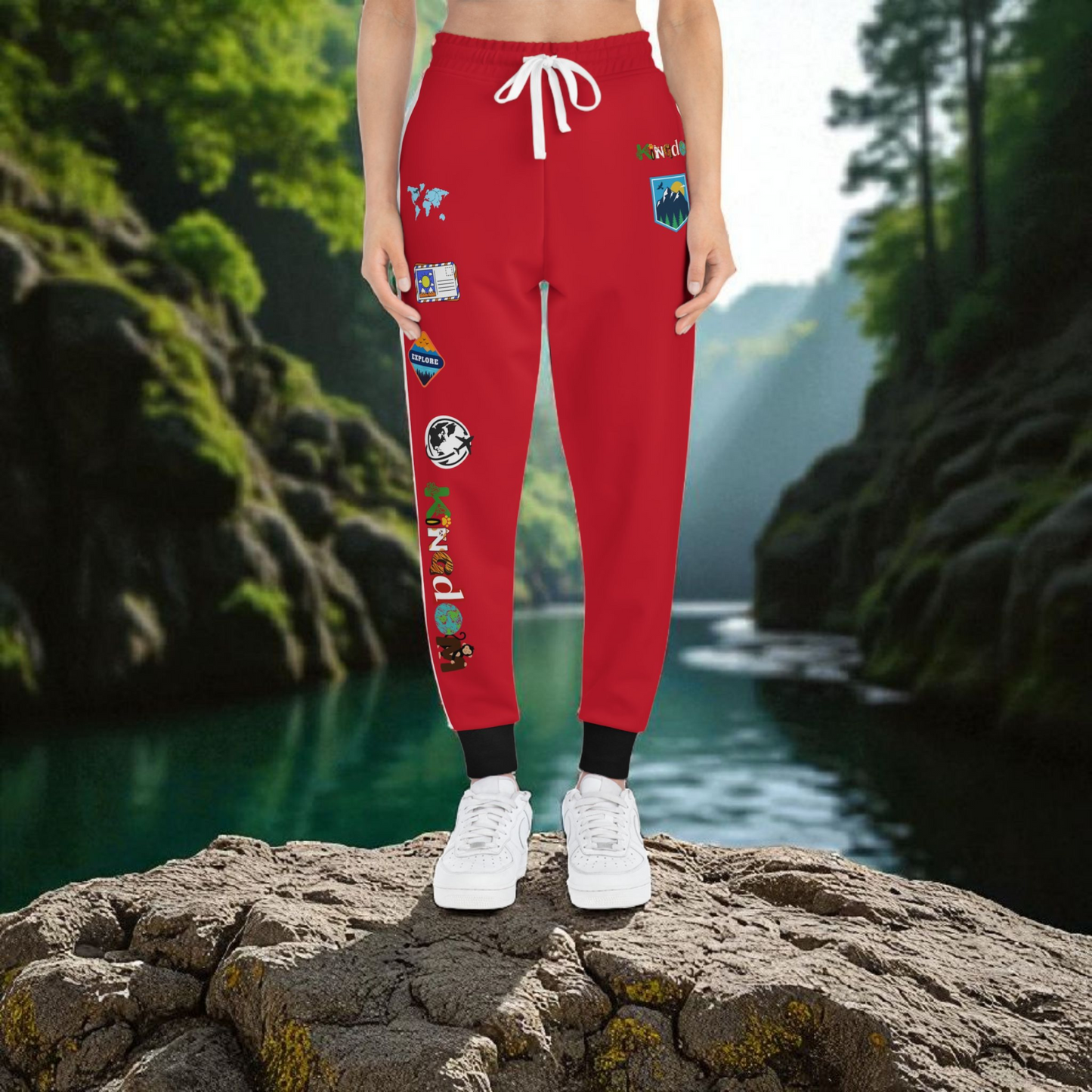 Graphic Travel-Inspired Athletic Unisex Joggers | Casual Fitness Pants