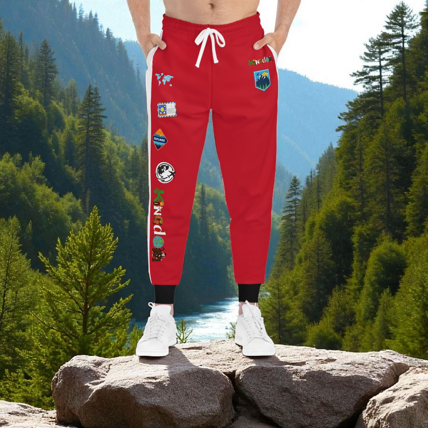 Graphic Travel-Inspired Athletic Unisex Joggers | Casual Fitness Pants