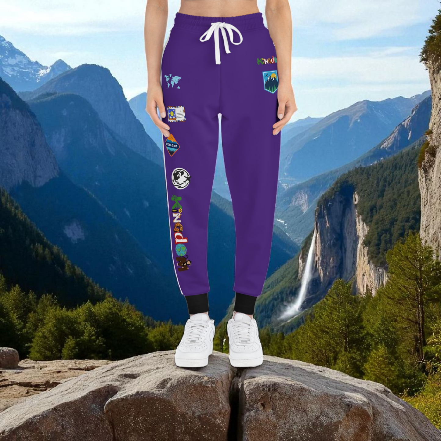 Graphic Travel-Inspired Athletic Unisex Joggers | Casual Fitness Pants