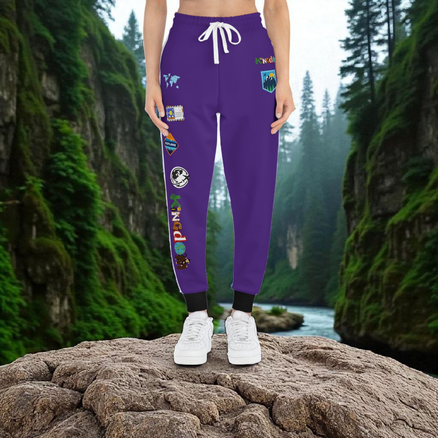Graphic Travel-Inspired Athletic Unisex Joggers | Casual Fitness Pants