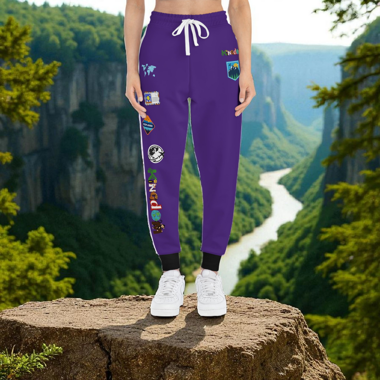 Graphic Travel-Inspired Athletic Unisex Joggers | Casual Fitness Pants