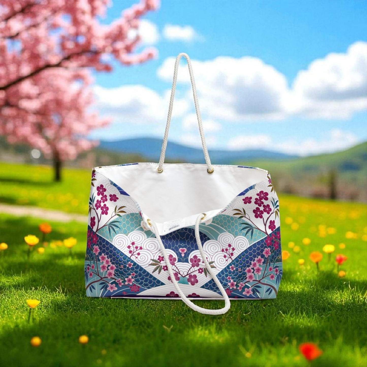 Stylish Floral Weekender Bag, Travel Tote, Floral Travel Bag