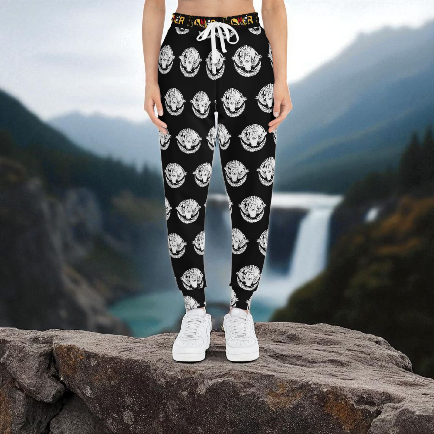 Funky Graphic Athletic Joggers, Unique Sweatpants for Workout, Casual Wear