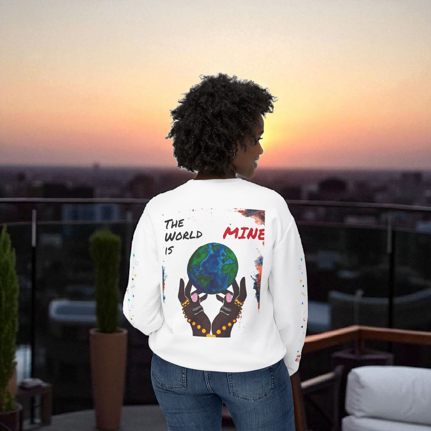 Galaxy Art Unisex Sweatshirt, Handcrafted Space Design