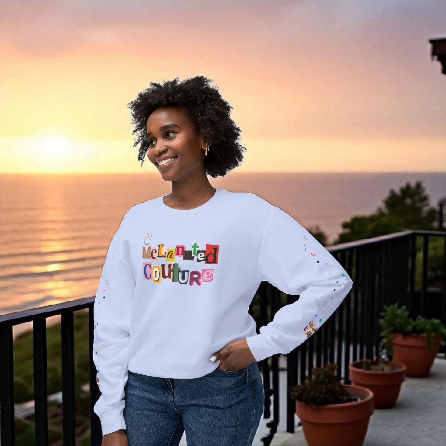 Galaxy Art Unisex Sweatshirt, Handcrafted Space Design