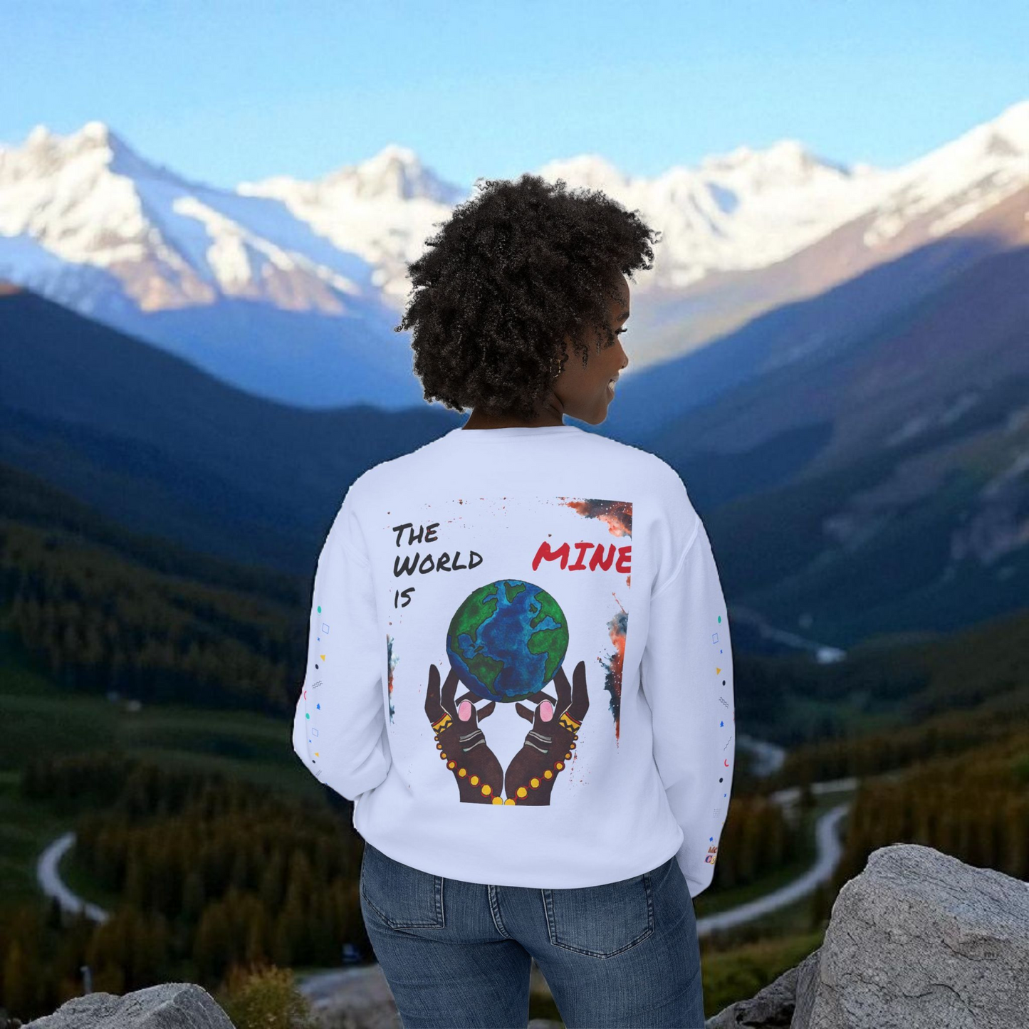 Galaxy Art Unisex Sweatshirt, Handcrafted Space Design