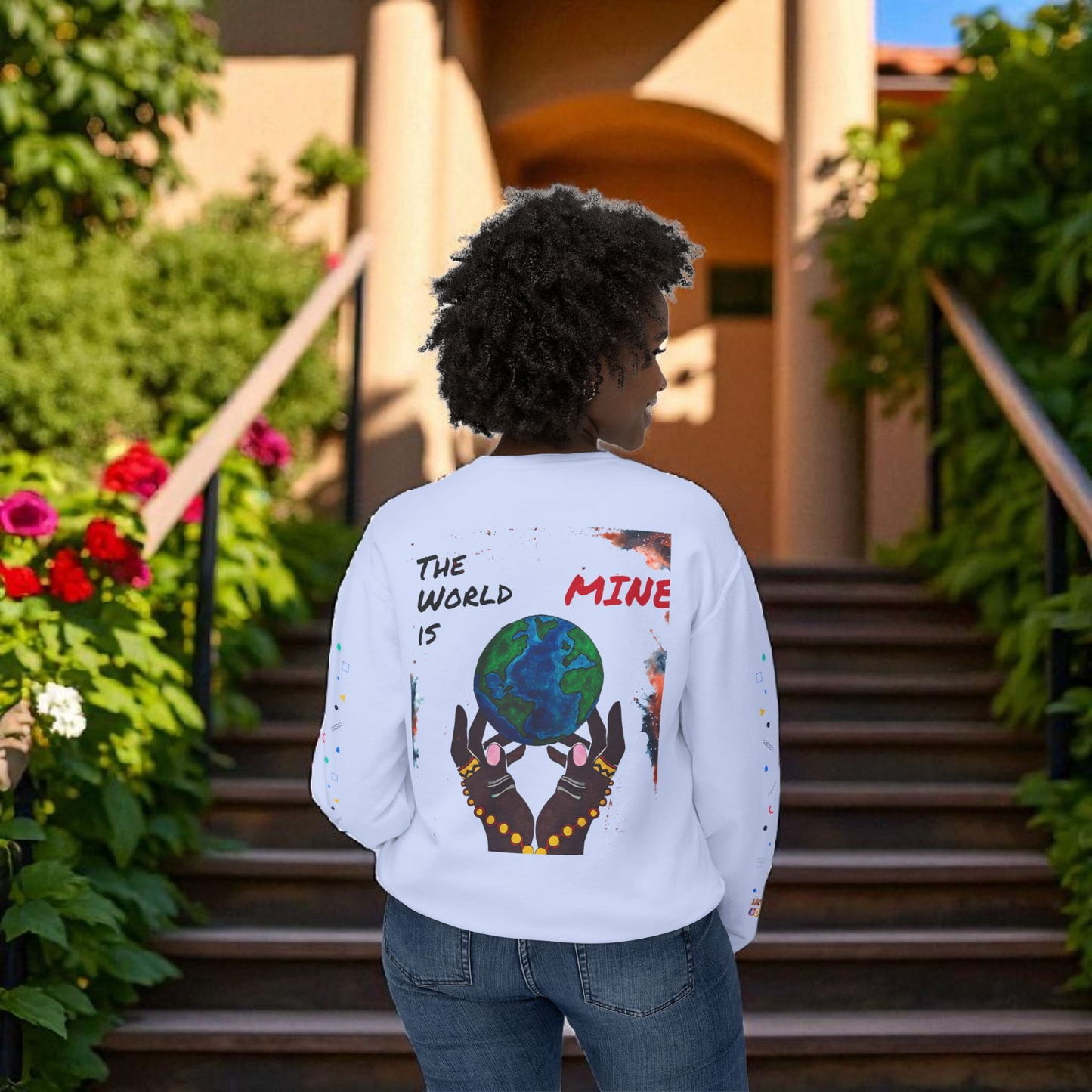 Galaxy Art Unisex Sweatshirt, Handcrafted Space Design
