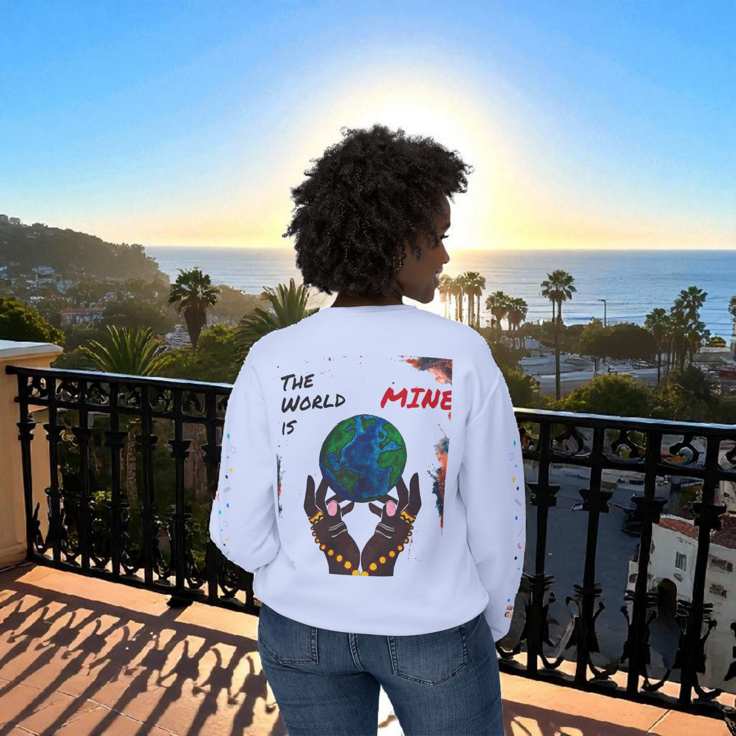 Galaxy Art Unisex Sweatshirt, Handcrafted Space Design