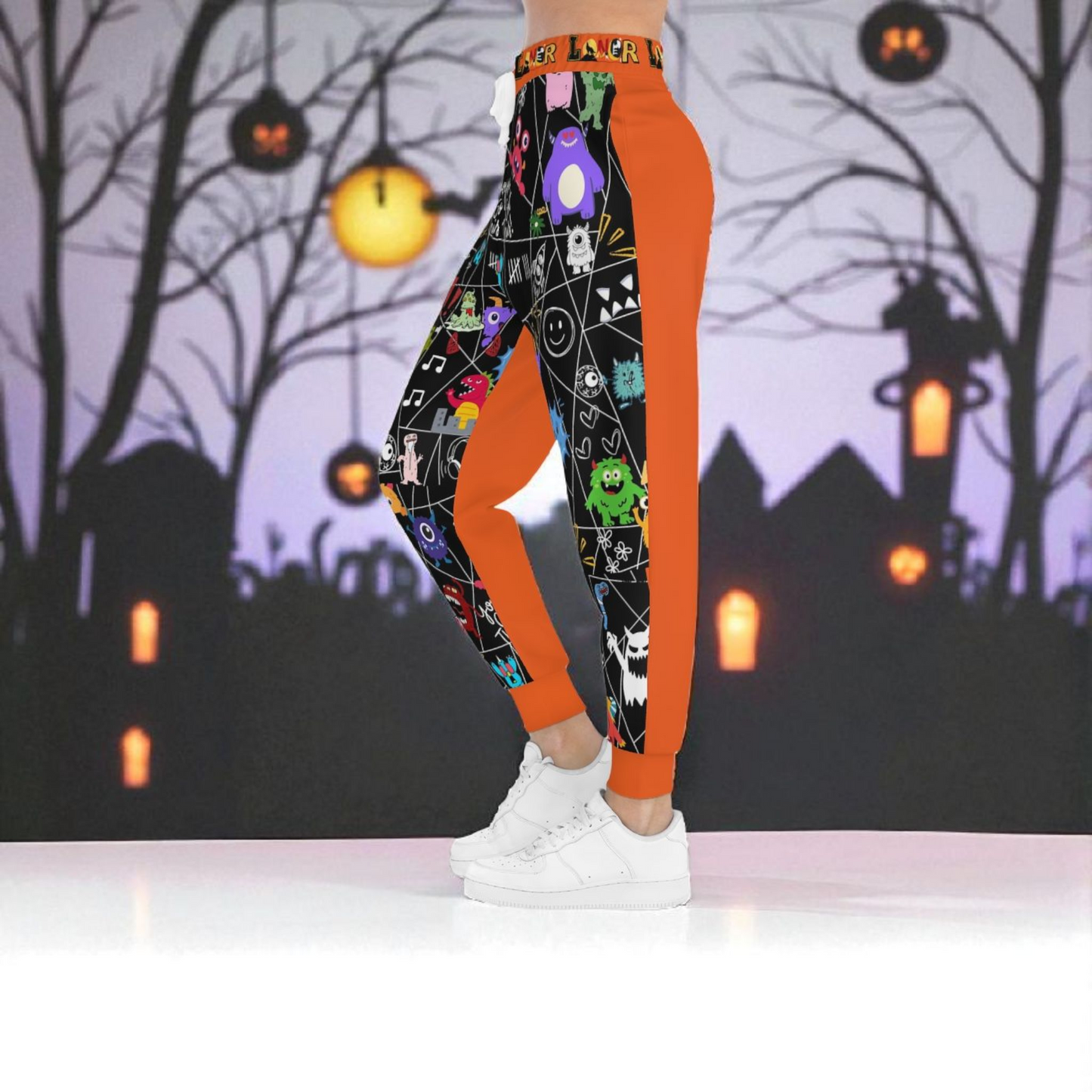 Graphic Monsters Joggers for Men & Women – Unisex Fit, Artistic Cartoon Print