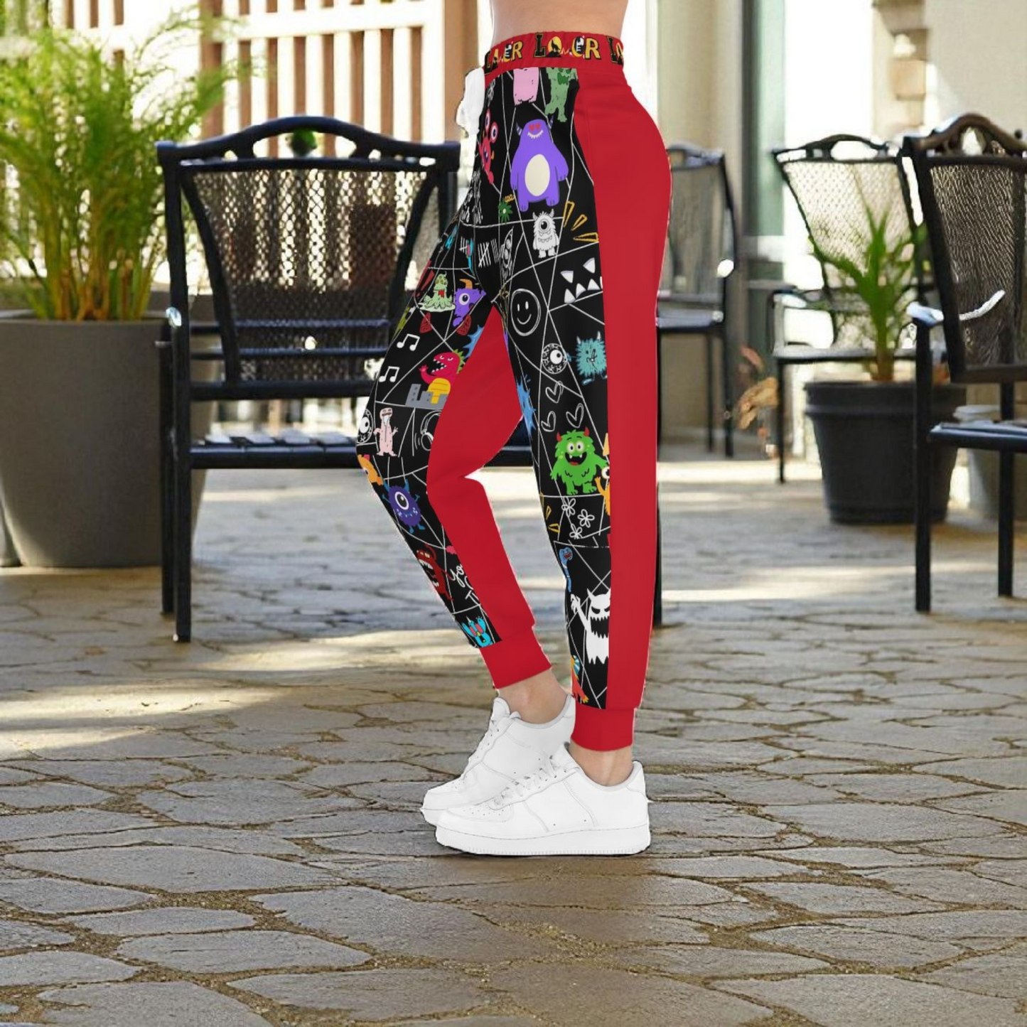 Graphic Monsters Joggers for Men & Women – Unisex Fit, Artistic Cartoon Print