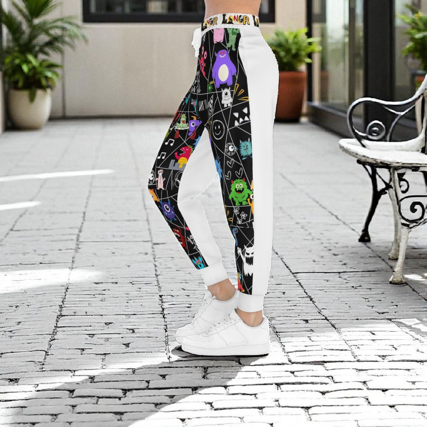 Graphic Monsters Joggers for Men & Women – Unisex Fit, Artistic Cartoon Print