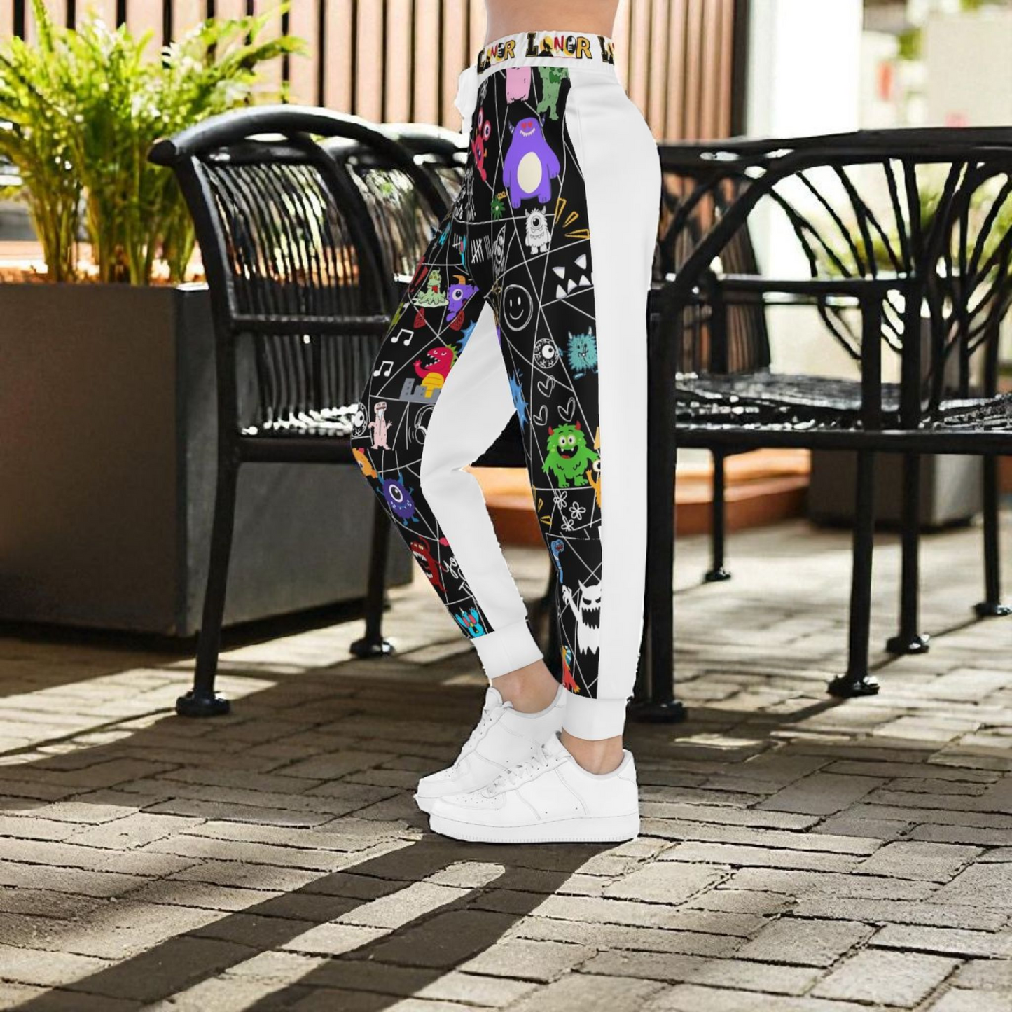 Graphic Monsters Joggers for Men & Women – Unisex Fit, Artistic Cartoon Print