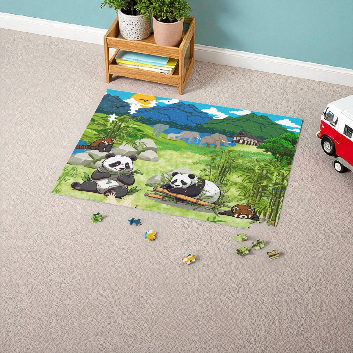 Panda Paradise Puzzle - 120, 252, 500-Piece Nature Jigsaw for Animal Lovers
