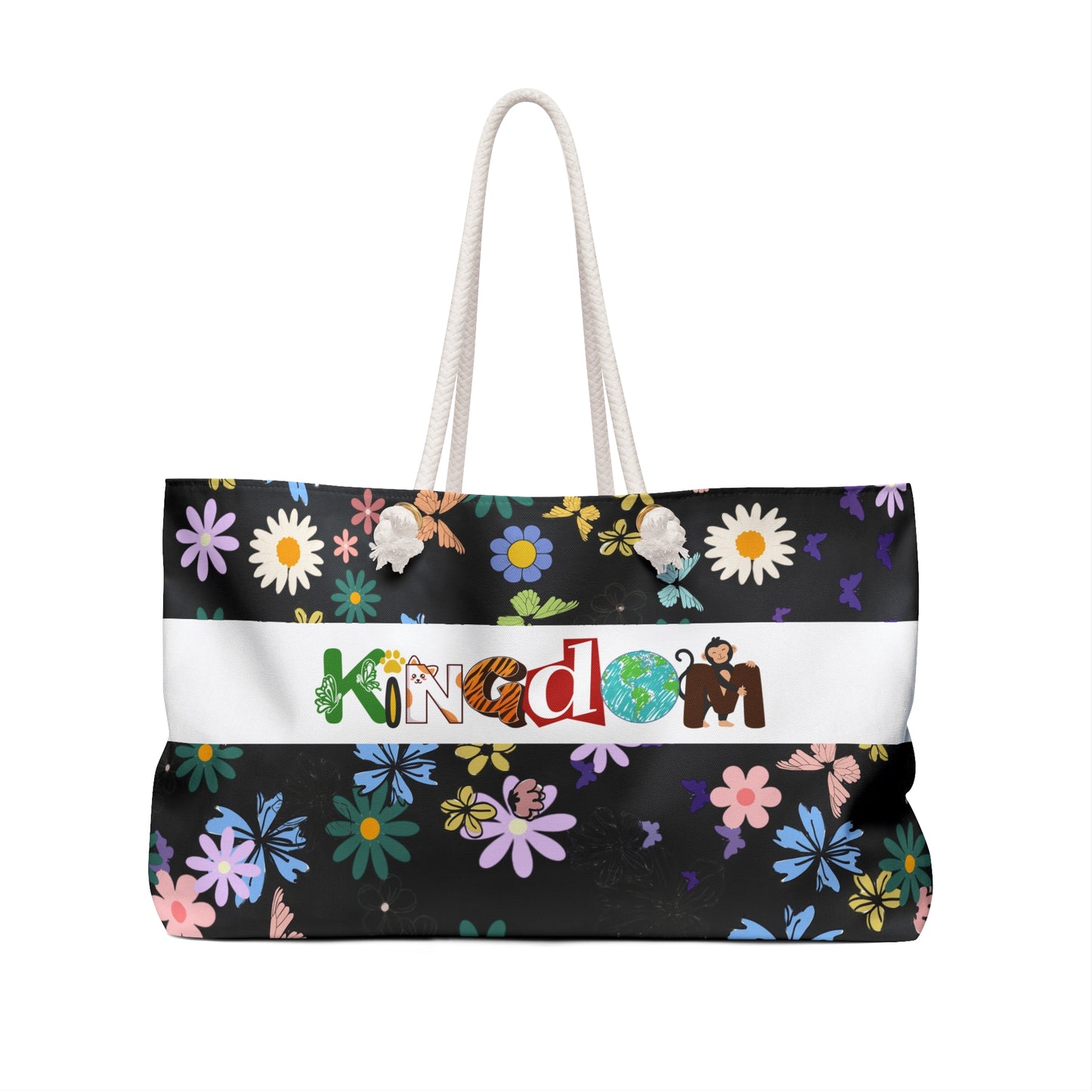 Vibrant Floral Kingdom Weekender Bag - Perfect for Travel & Beach