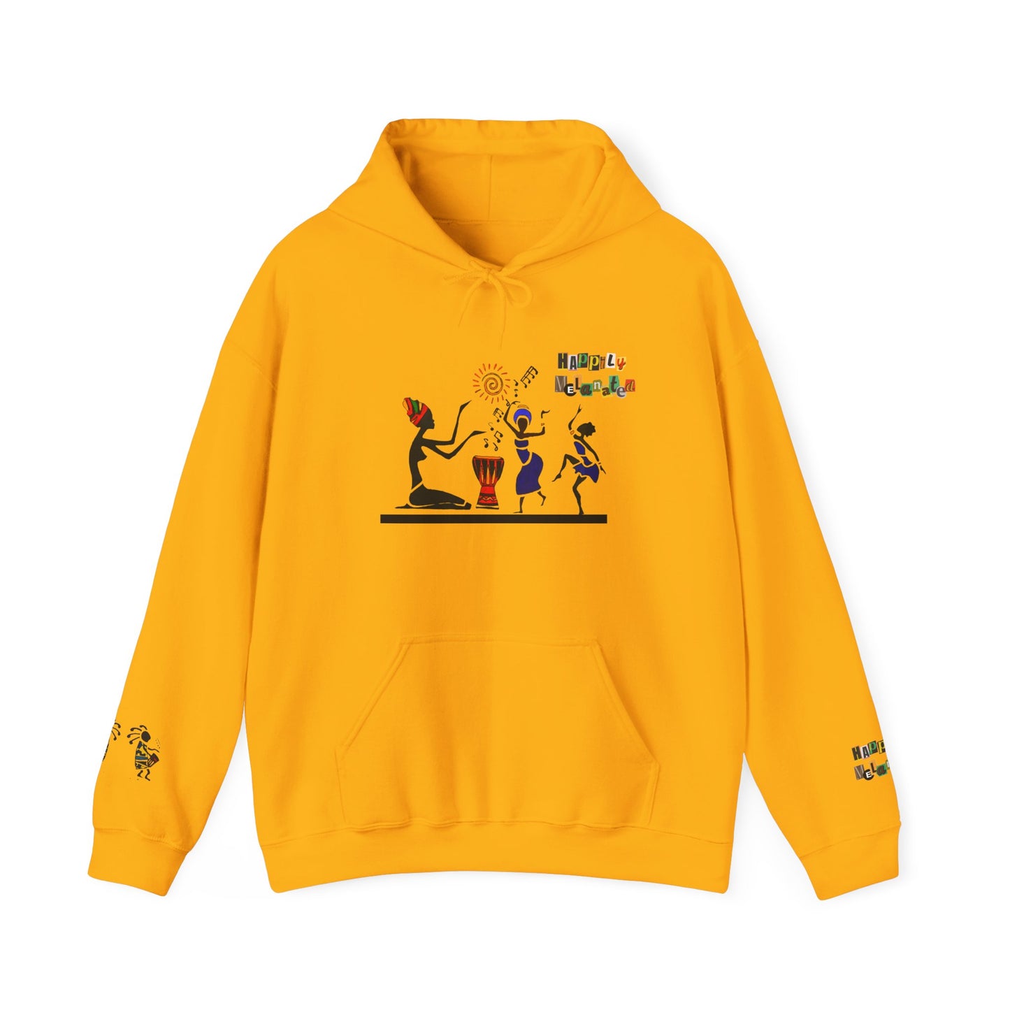 Ethnic Streetwear Unisex Heavy Blend, Hand-Drawn Tribal Music Art, Daily Wear