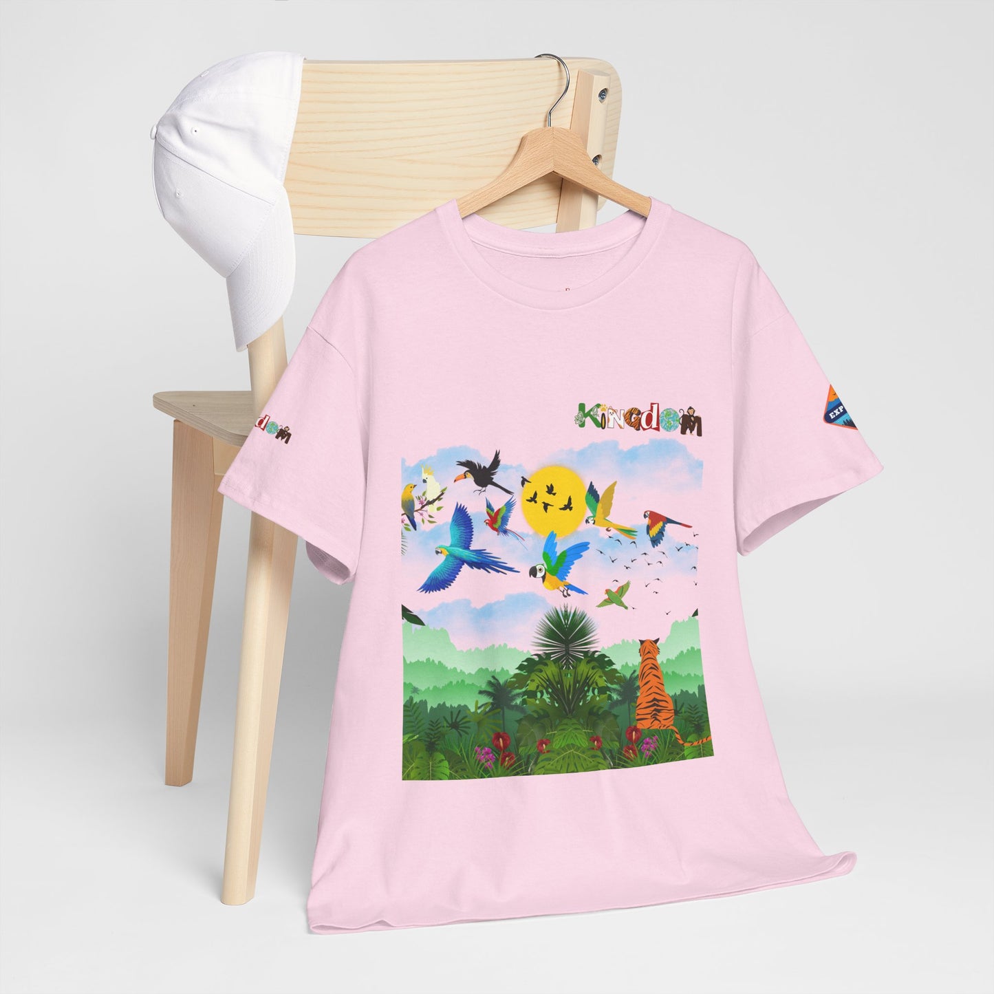Tropical Birds Unisex Tee, Jungle Animals Graphic Shirt, Nature Inspired T-Shirt