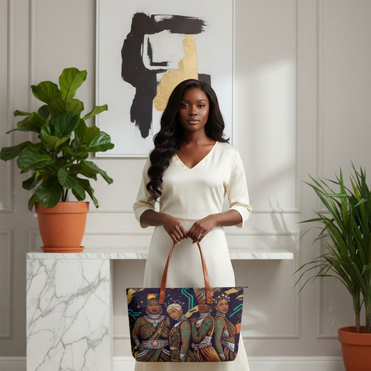 Afro-Futurism Themed Graphic Tote Bag | Diving Cloth