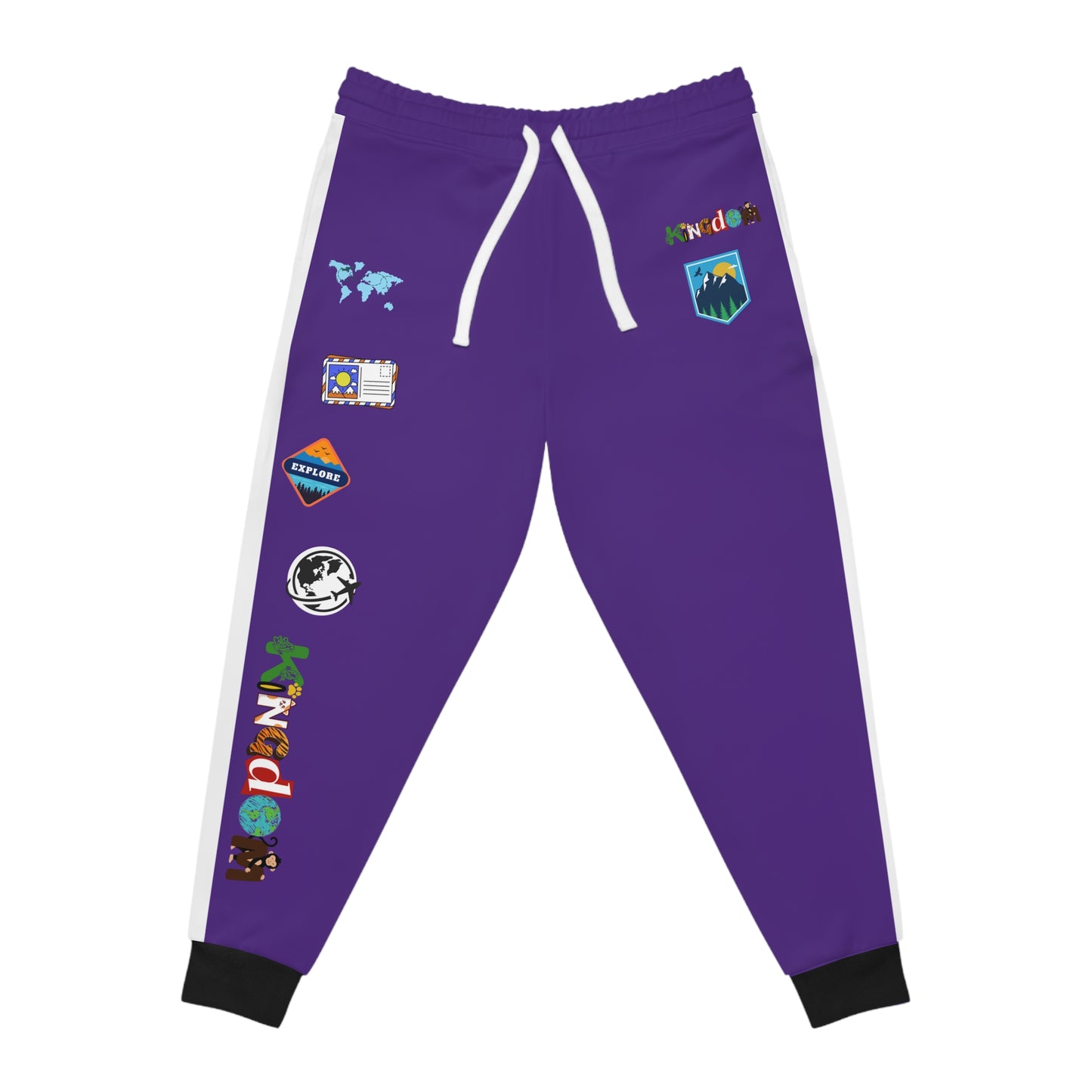Graphic Travel-Inspired Athletic Unisex Joggers | Casual Fitness Pants