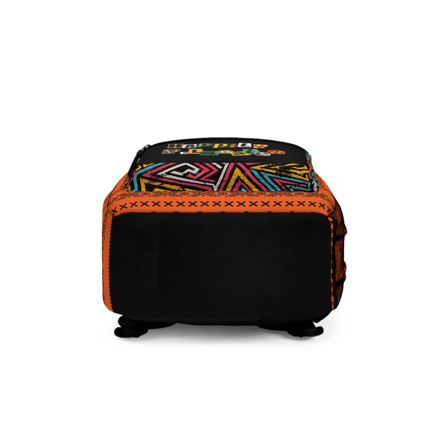 Ethnic Music Backpack, Music Lover Bag, Cartoon Print Rucksack, Ethnic Design