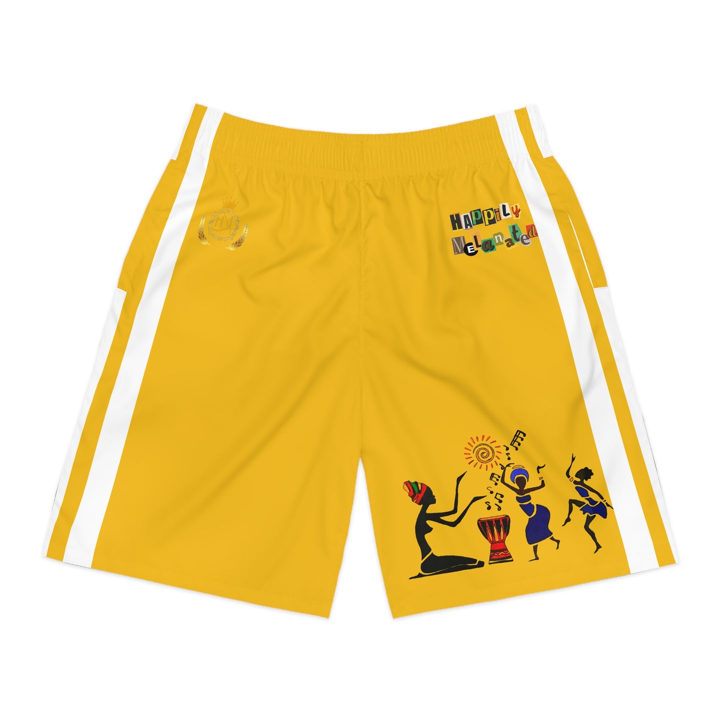 Afrocentric Dance Men's Jogger Shorts - Happily Celebrating Heritage