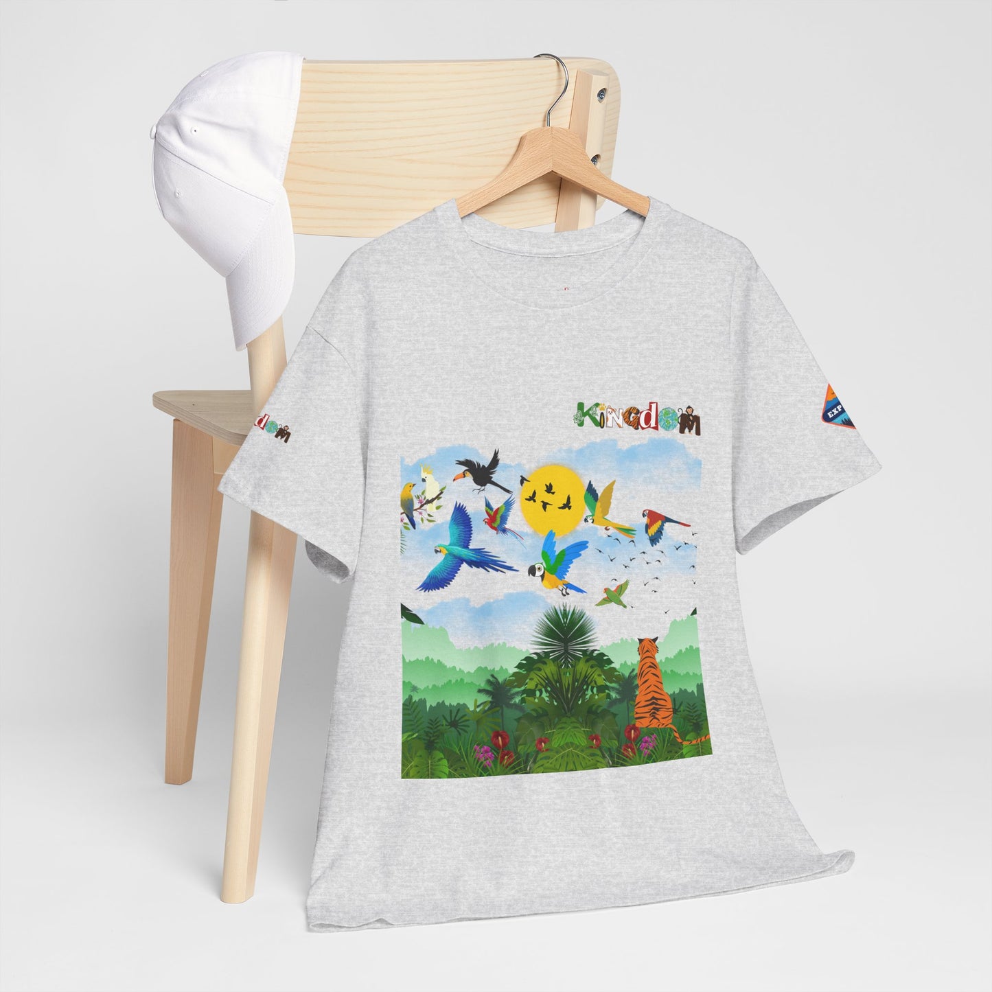 Tropical Birds Unisex Tee, Jungle Animals Graphic Shirt, Nature Inspired T-Shirt