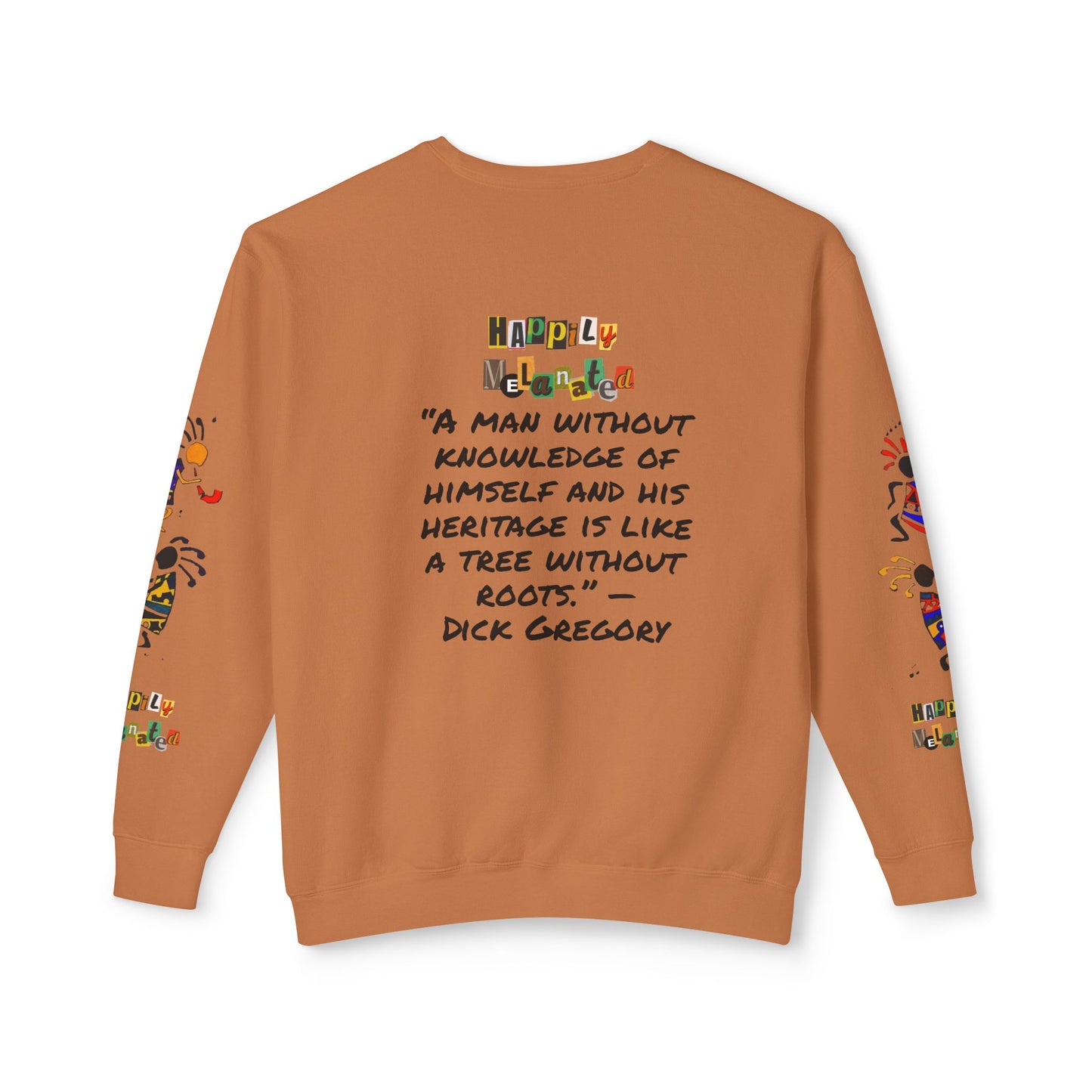Handcrafted Afro Music Cartoon Graphic Unisex Lightweight Crewneck Sweatshirt
