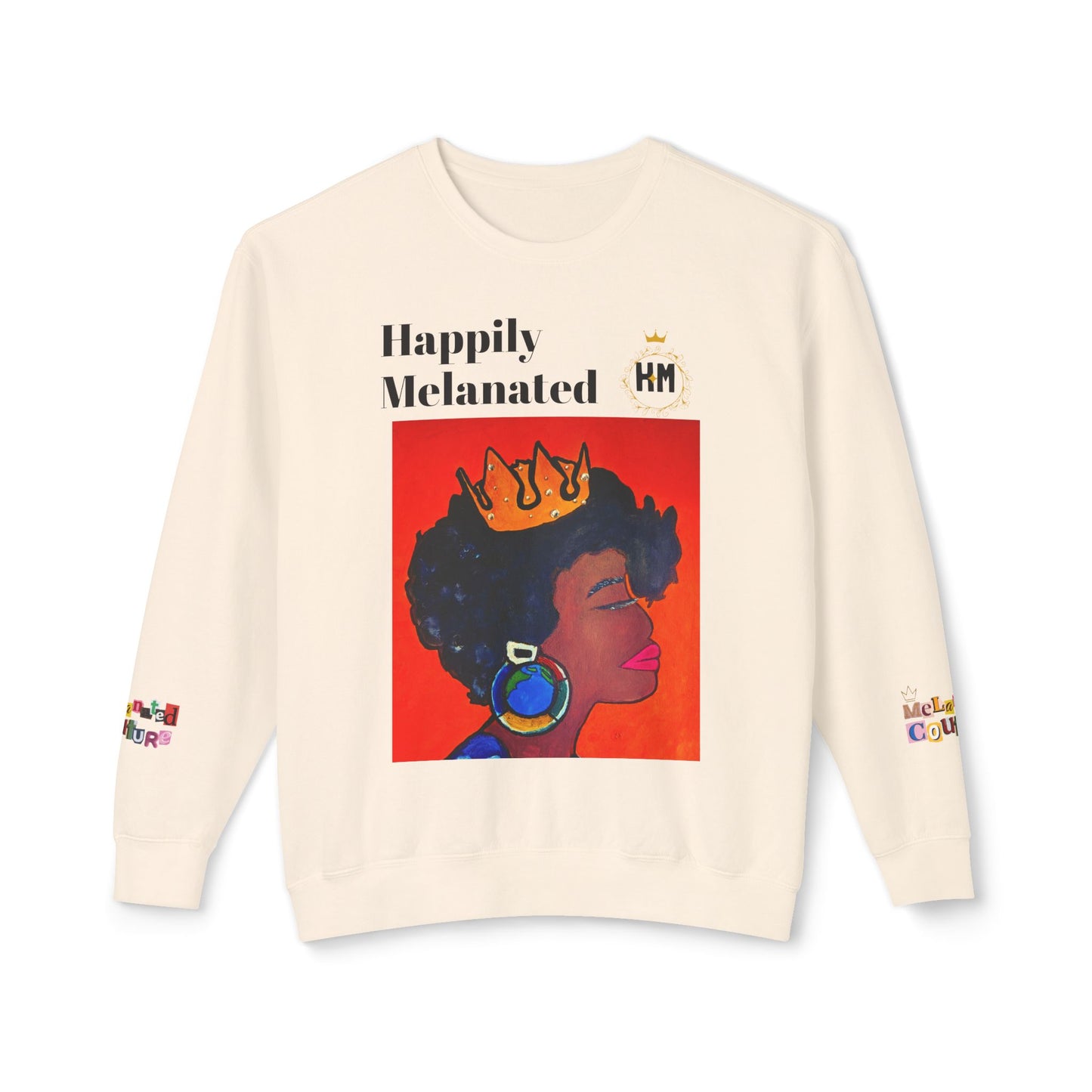 Afrocentric Graphic Sweatshirt - Black Art Unisex Lightweight Crewneck