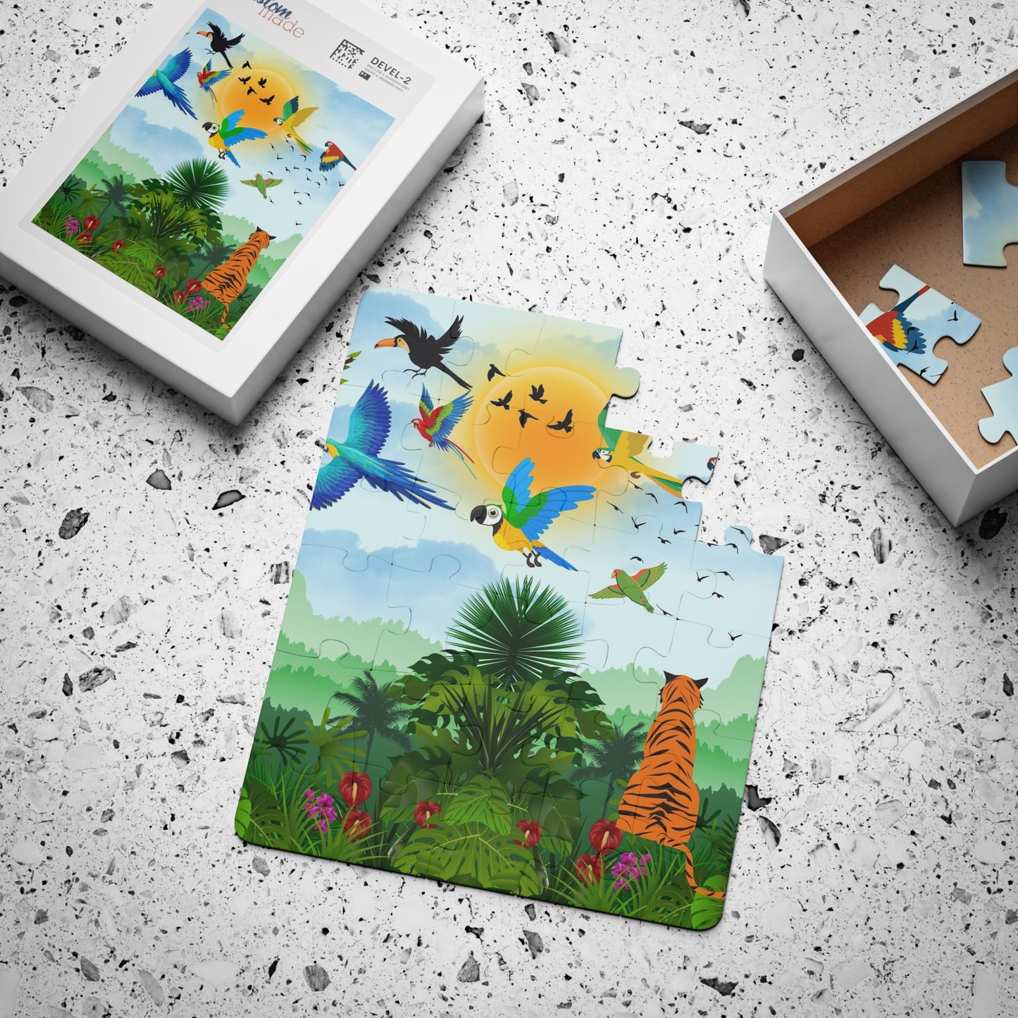Colorful Jungle Adventure Puzzle for Kids – 30 Pieces – Fun Learning Activity