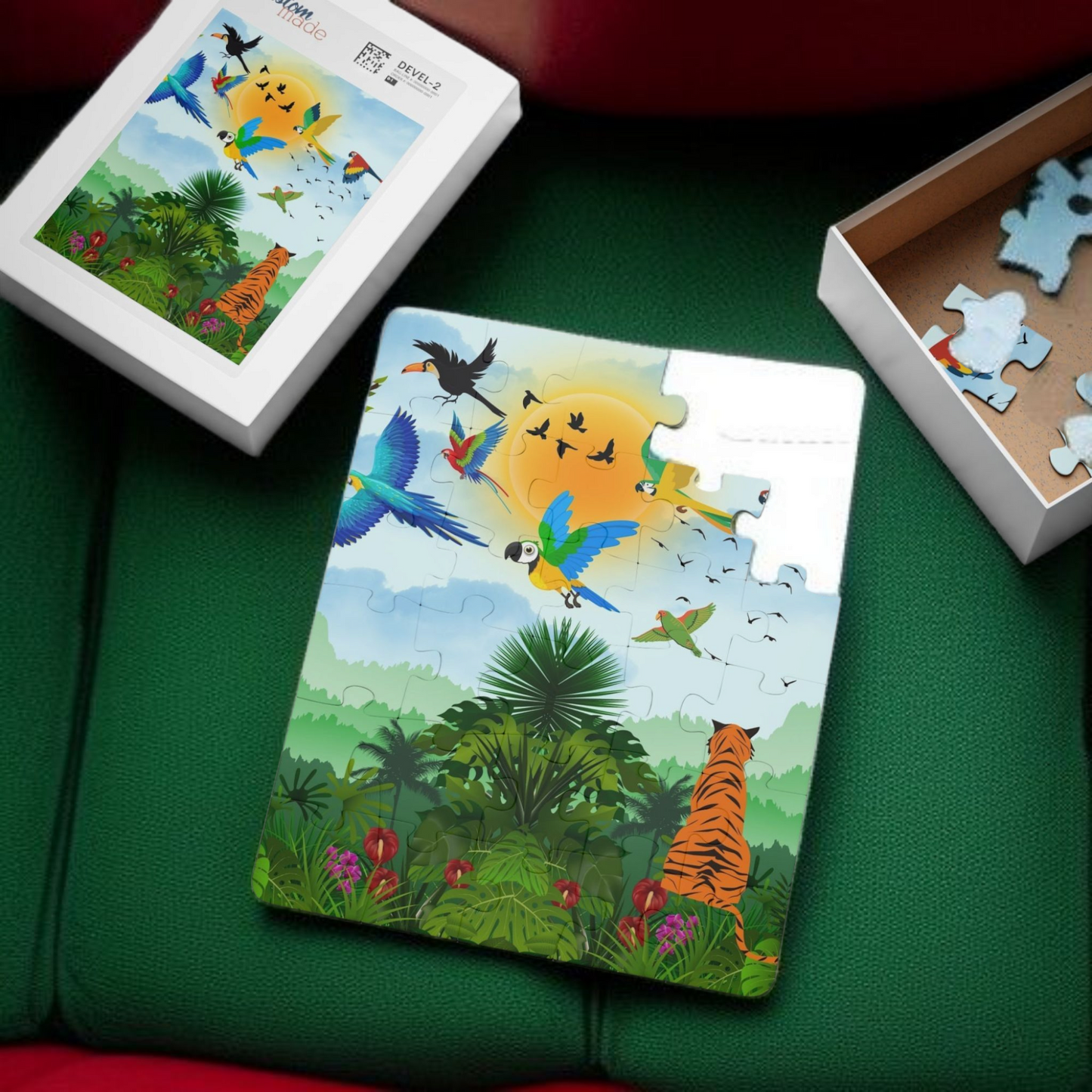 Colorful Jungle Adventure Puzzle for Kids – 30 Pieces – Fun Learning Activity