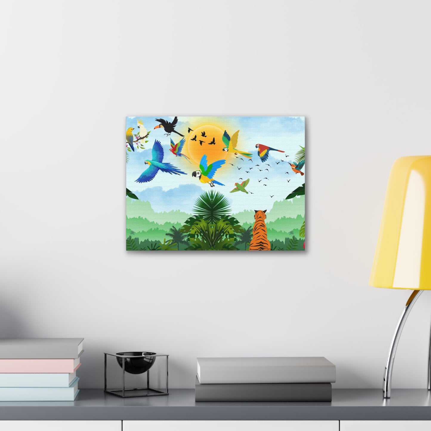 Tropical Bird Canvas, Rainforest, Wild Life Wall Art, Home Decor, Gallery Wrap