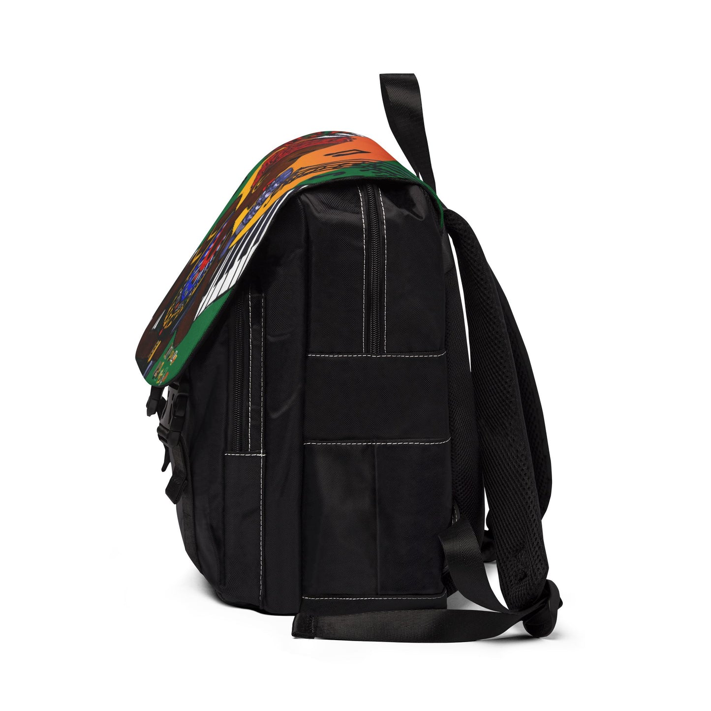 Jazz Singer, Music-Inspired Unisex Shoulder Backpack - Stylish & Functional