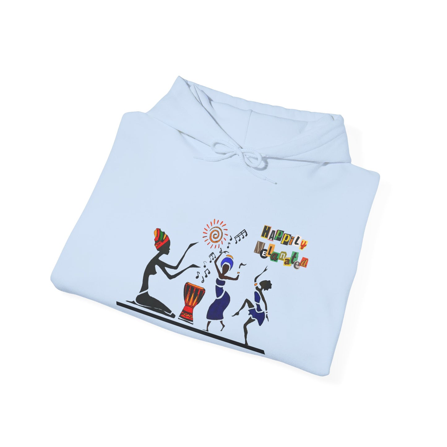 Ethnic Streetwear Unisex Heavy Blend, Hand-Drawn Tribal Music Art, Daily Wear