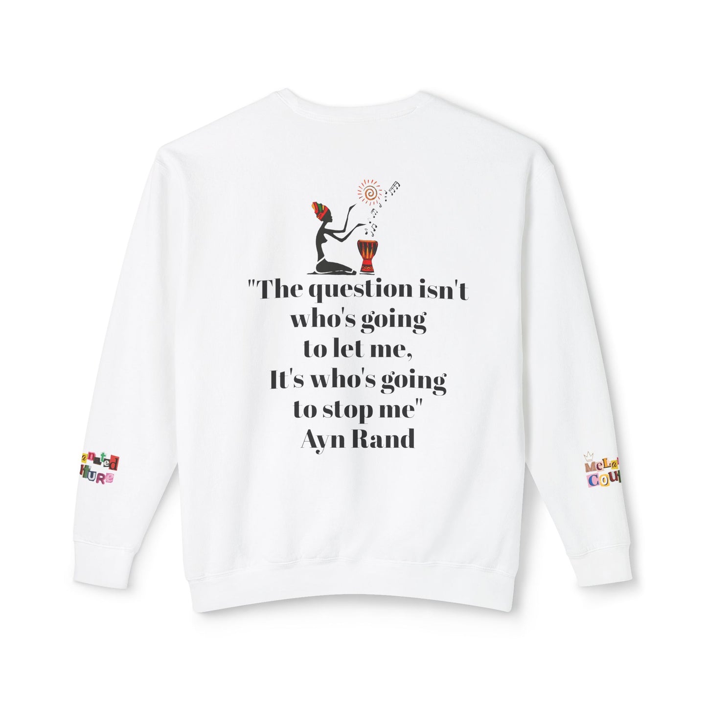 Afrocentric Graphic Sweatshirt - Black Art Unisex Lightweight Crewneck