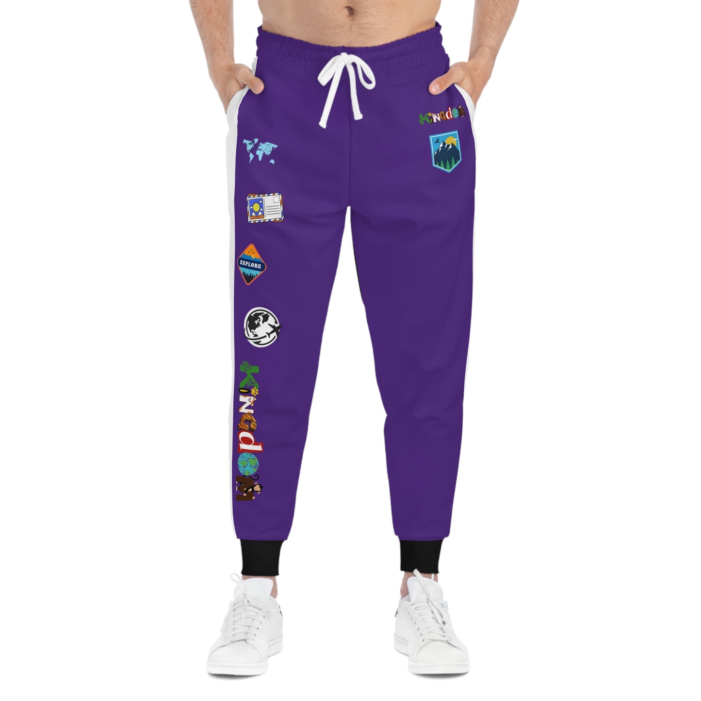 Graphic Travel-Inspired Athletic Unisex Joggers | Casual Fitness Pants