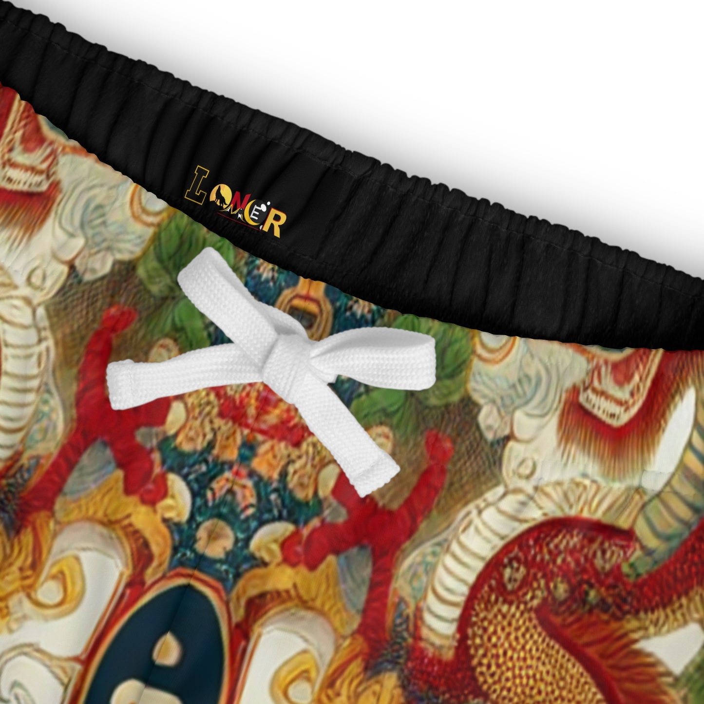 Vibrant Unisex Athletic Shorts for Summer Fun, Dragon Print Gym Shorts, Casual Long Shorts