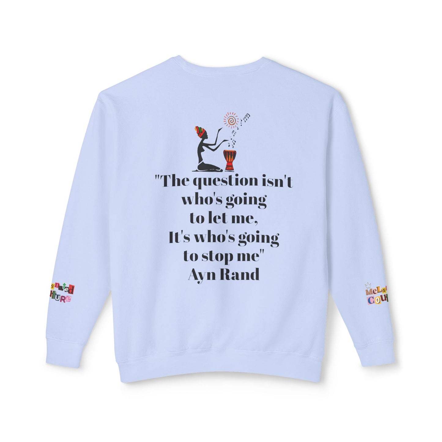 Afrocentric Graphic Sweatshirt - Black Art Unisex Lightweight Crewneck