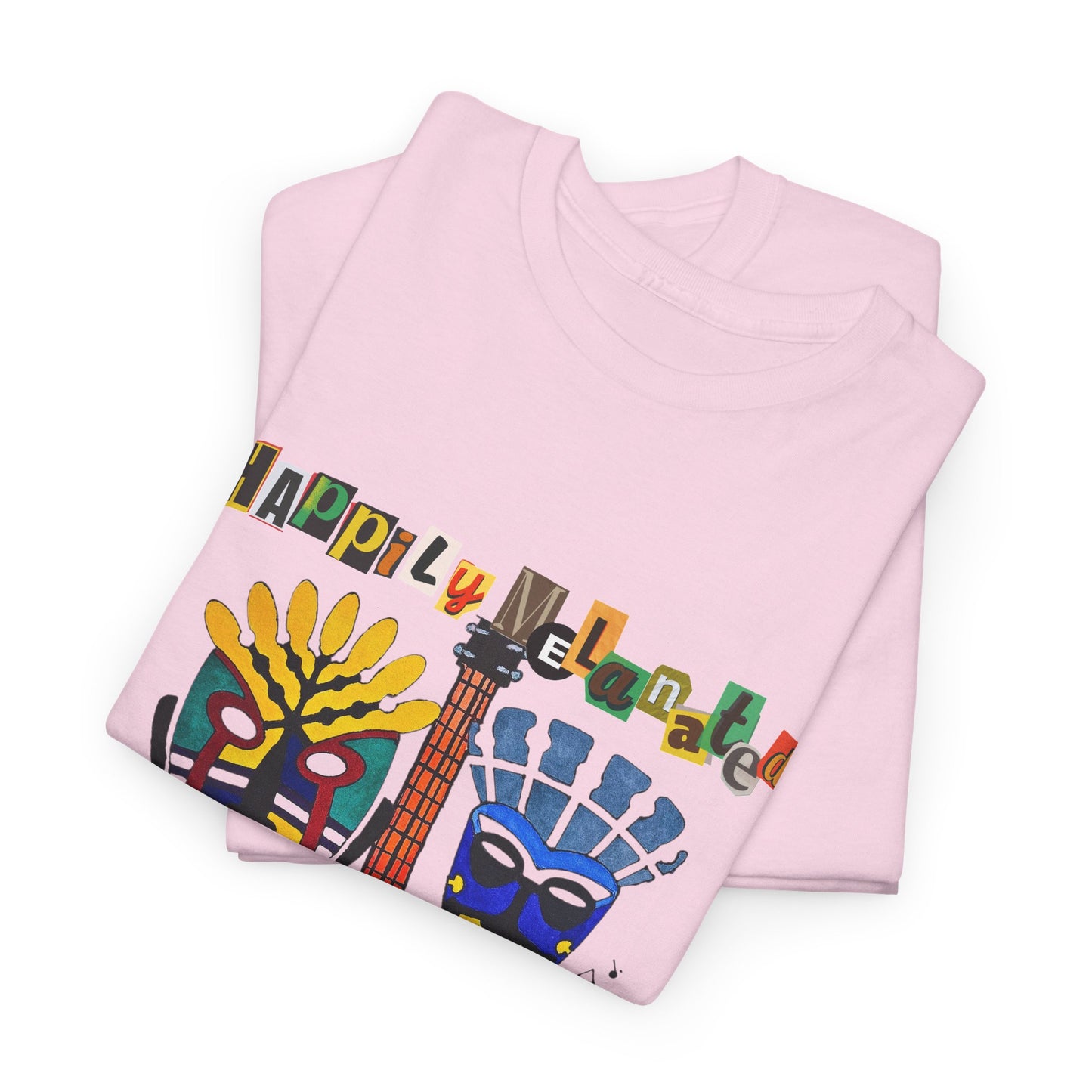 Guitar Art Tribal Masks Unisex Tee, Music Lover Graphic Shirt, Unique Handcrafted Tee