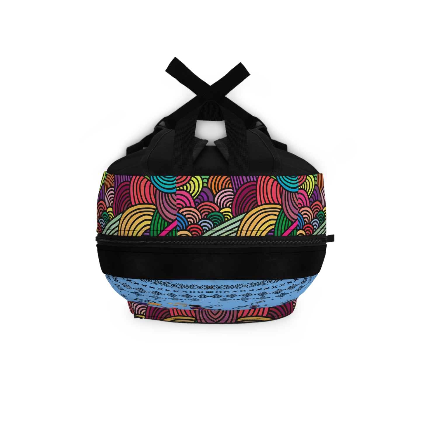 Colorful Tribal Dance Backpack, Ethnic Music Festival Bag, Boho Rucksack