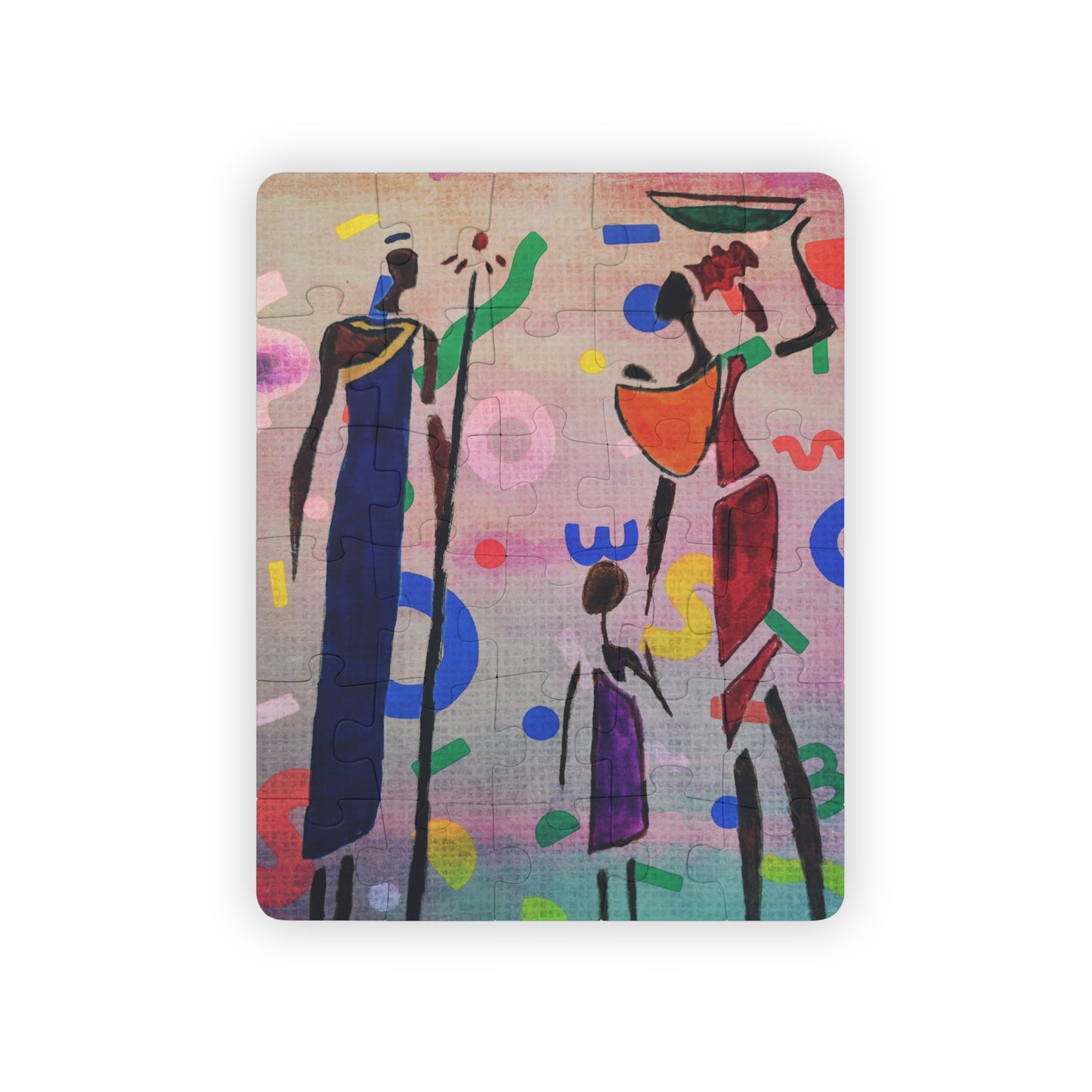 Kids' 30-Piece Puzzle - Colorful Cultural Artwork for Learning and Fun