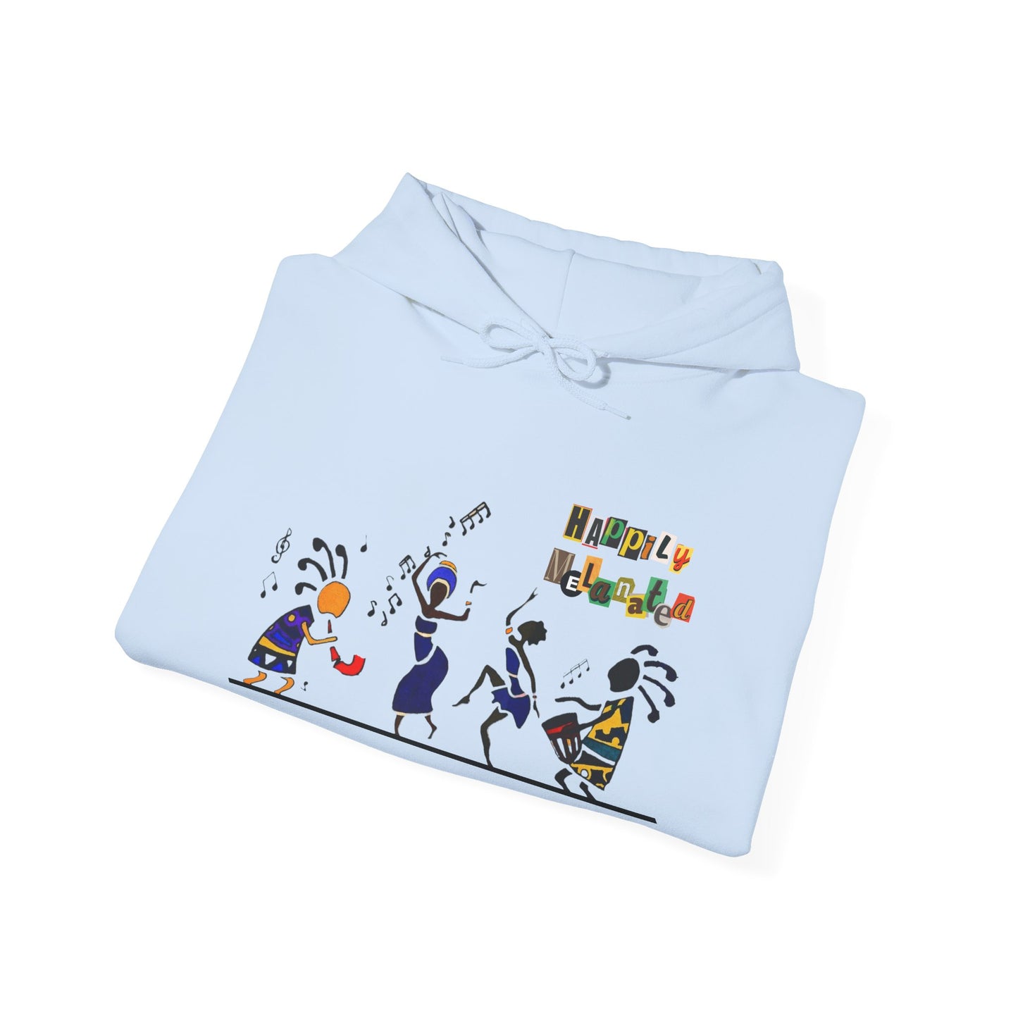 Ethnic Streetwear Pullover Hoodie, Hand-Drawn Tribal Music Art, Urban Fashion