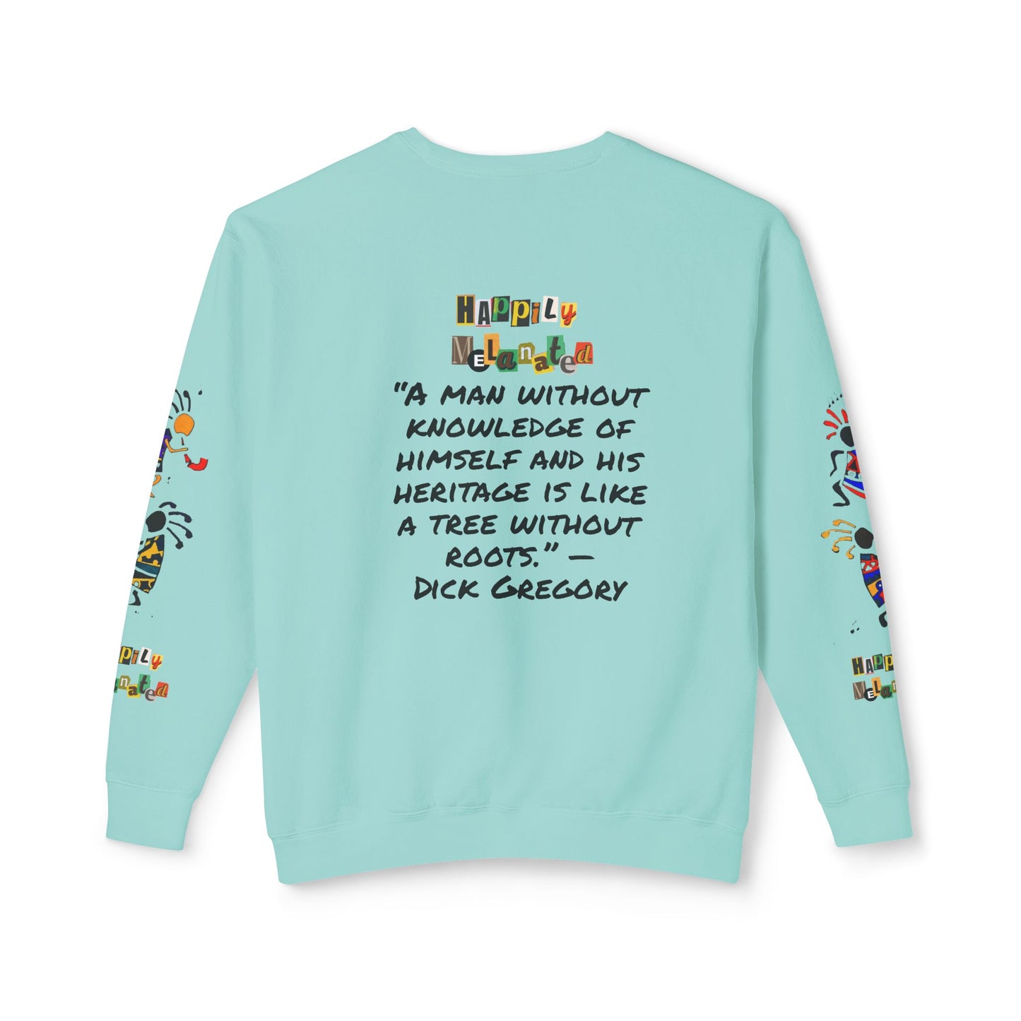Handcrafted Afro Music Cartoon Graphic Unisex Lightweight Crewneck Sweatshirt