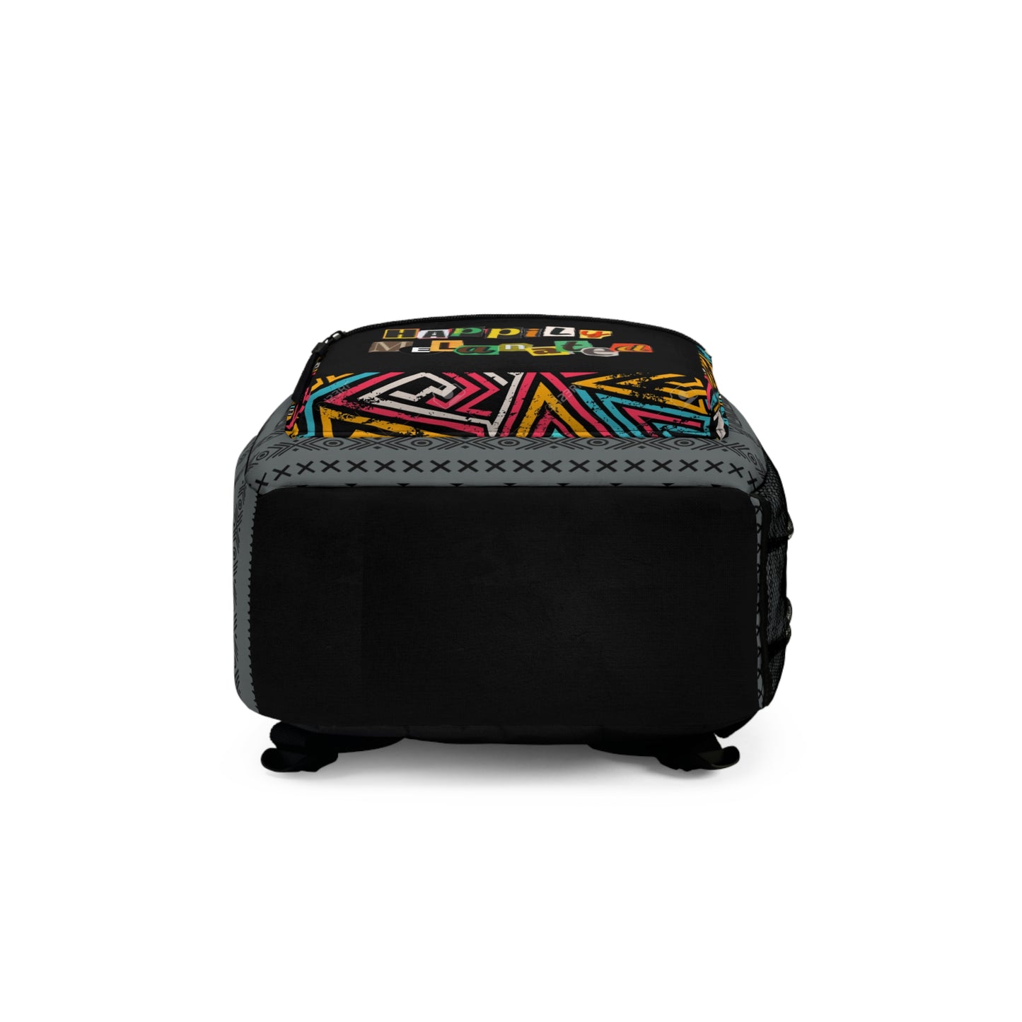 Afro Music Backpack, Music Lover Bag, Cartoon Print Rucksack, Ethnic Design