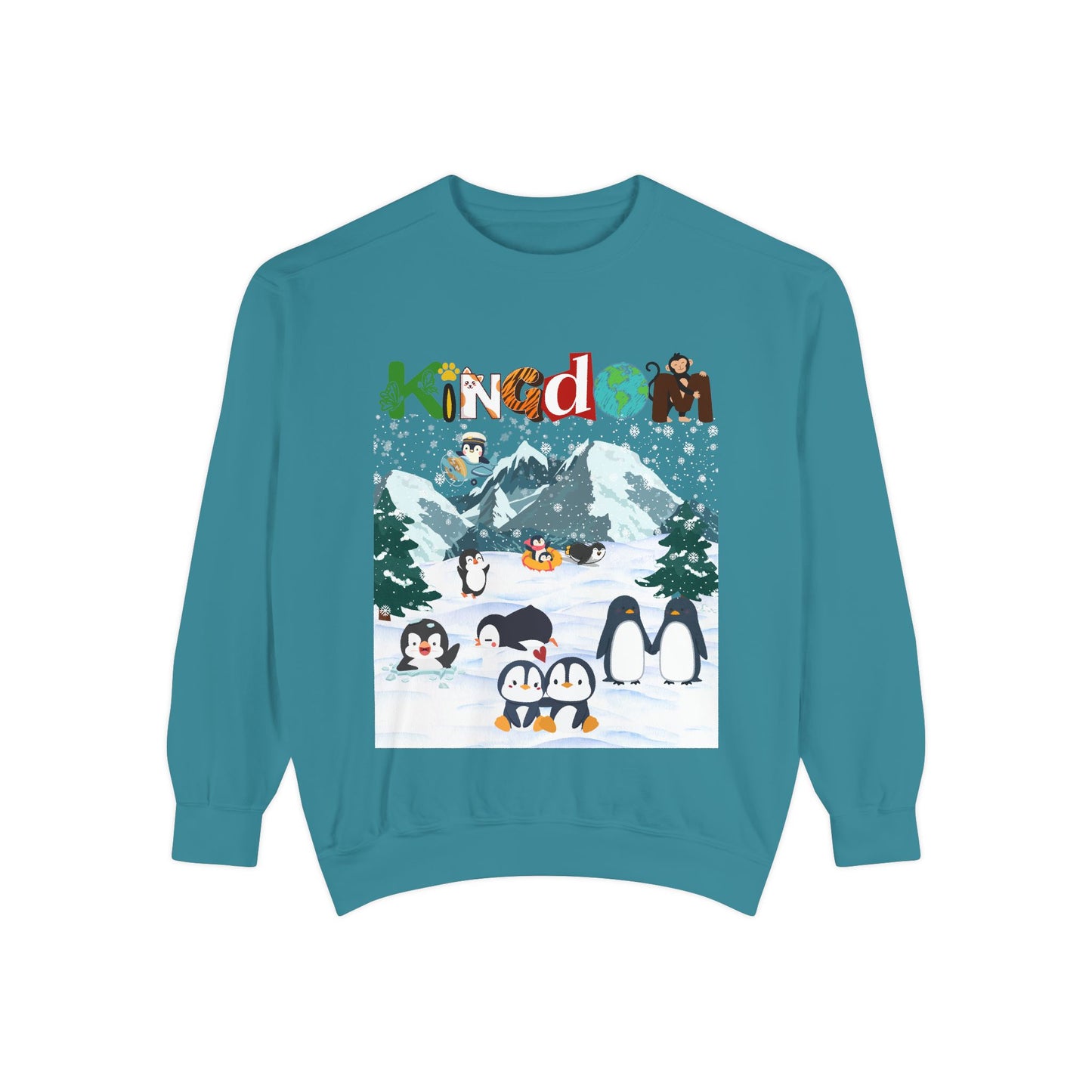 Arctic Animals, Penguins Graphic Unisex Sweatshirt, Winter Jumper, Animal Lover Gift