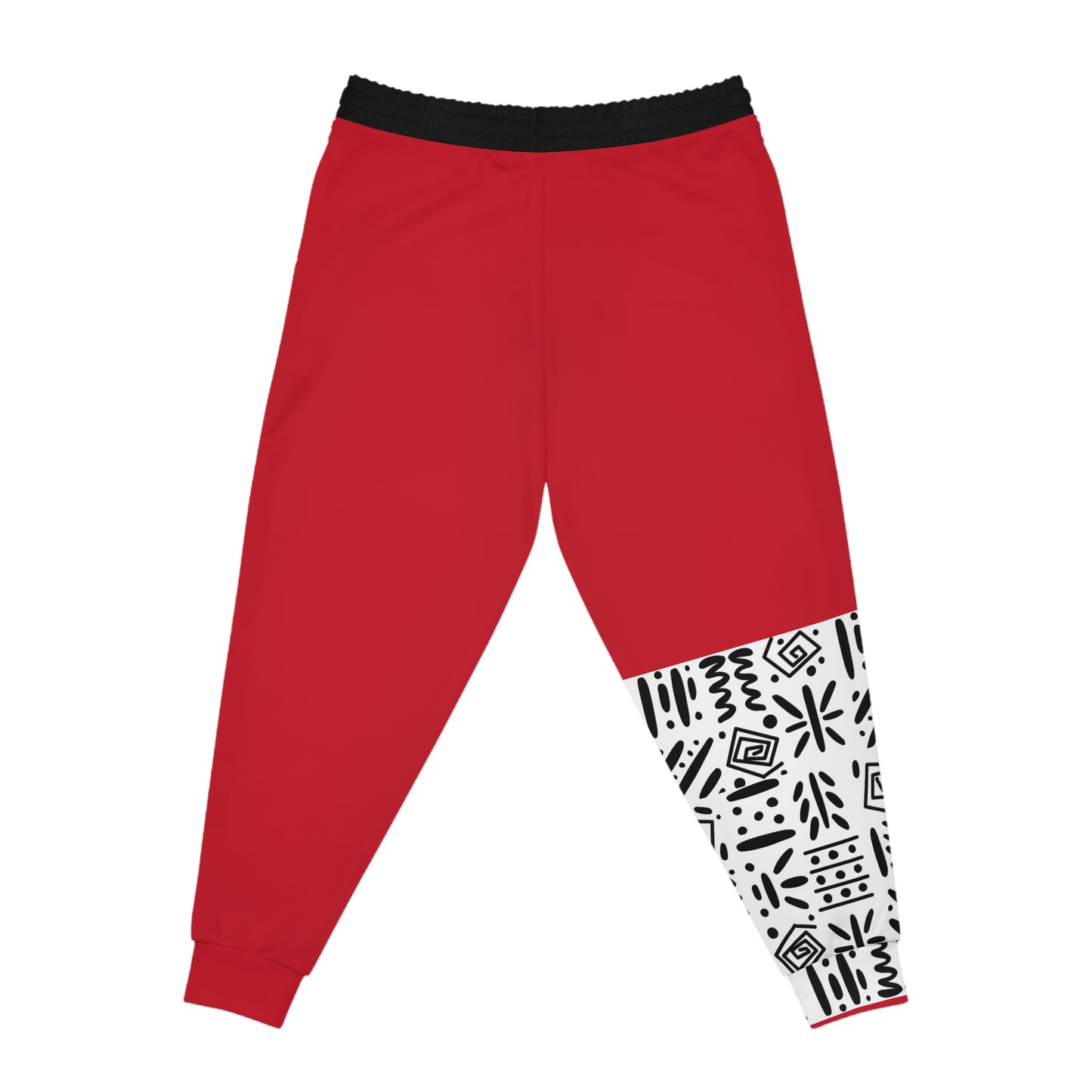 Handcrafted Afro Music Cartoon Art Athletic Joggers, Unisex Sweatpants, African Dance Jogging Pants