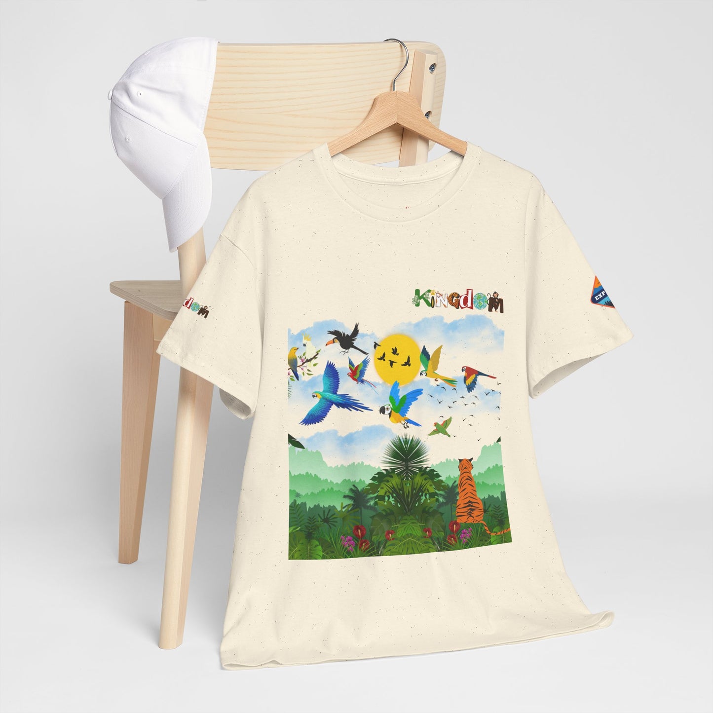 Tropical Birds Unisex Tee, Jungle Animals Graphic Shirt, Nature Inspired T-Shirt