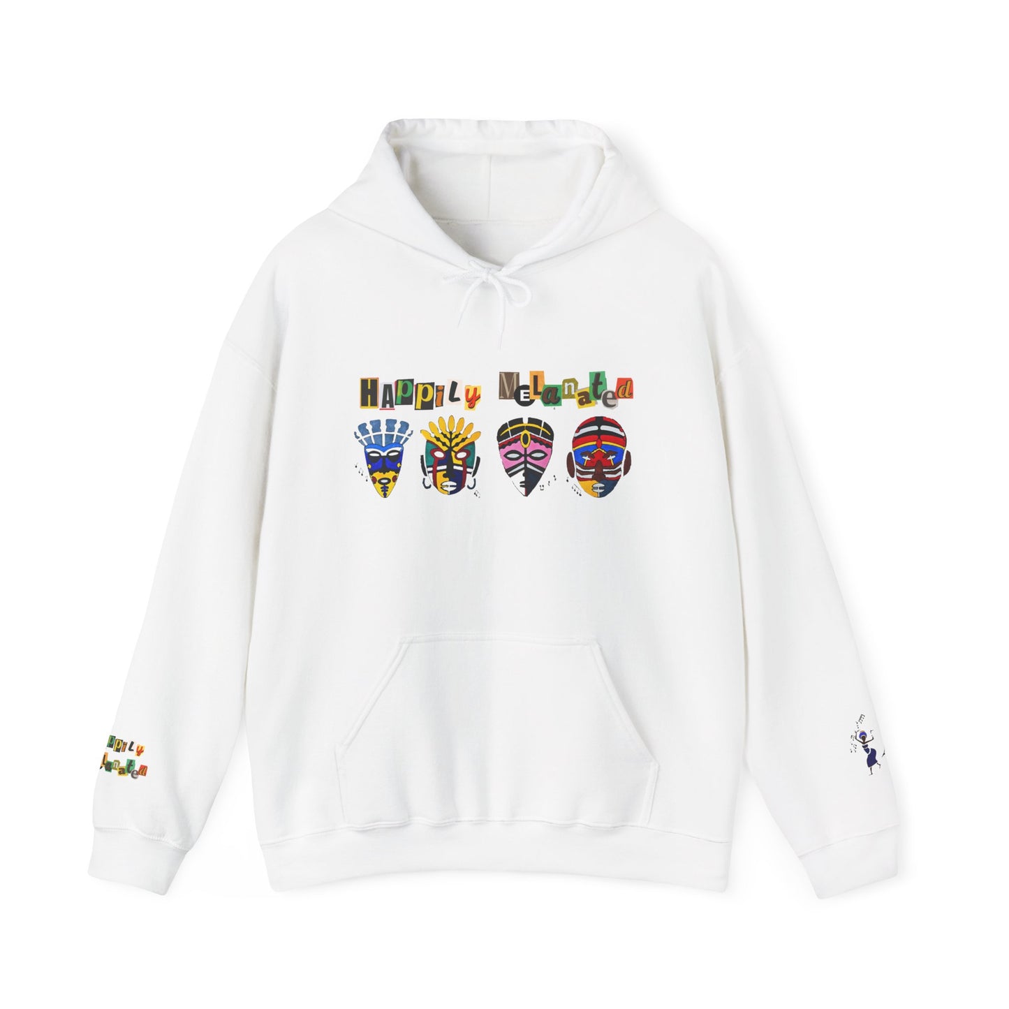 Ethnic Streetwear Unisex Heavy Blend, Hand-Drawn Tribal Music Art, Daily Wear